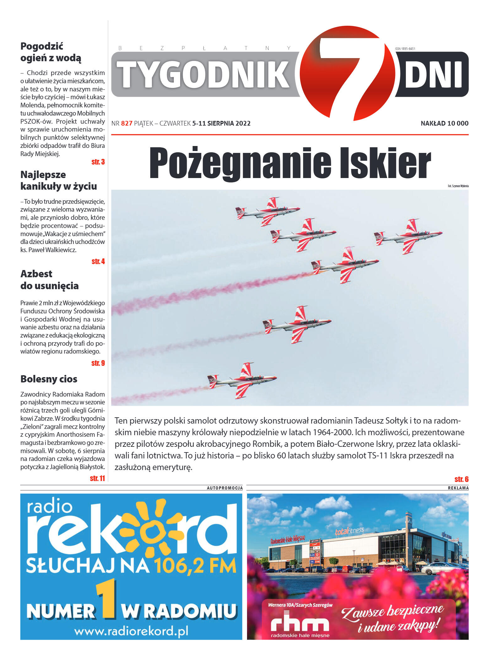 Tygodnik "7 Dni" nr 827 z dn. 5.08.2022 r. - strona 1