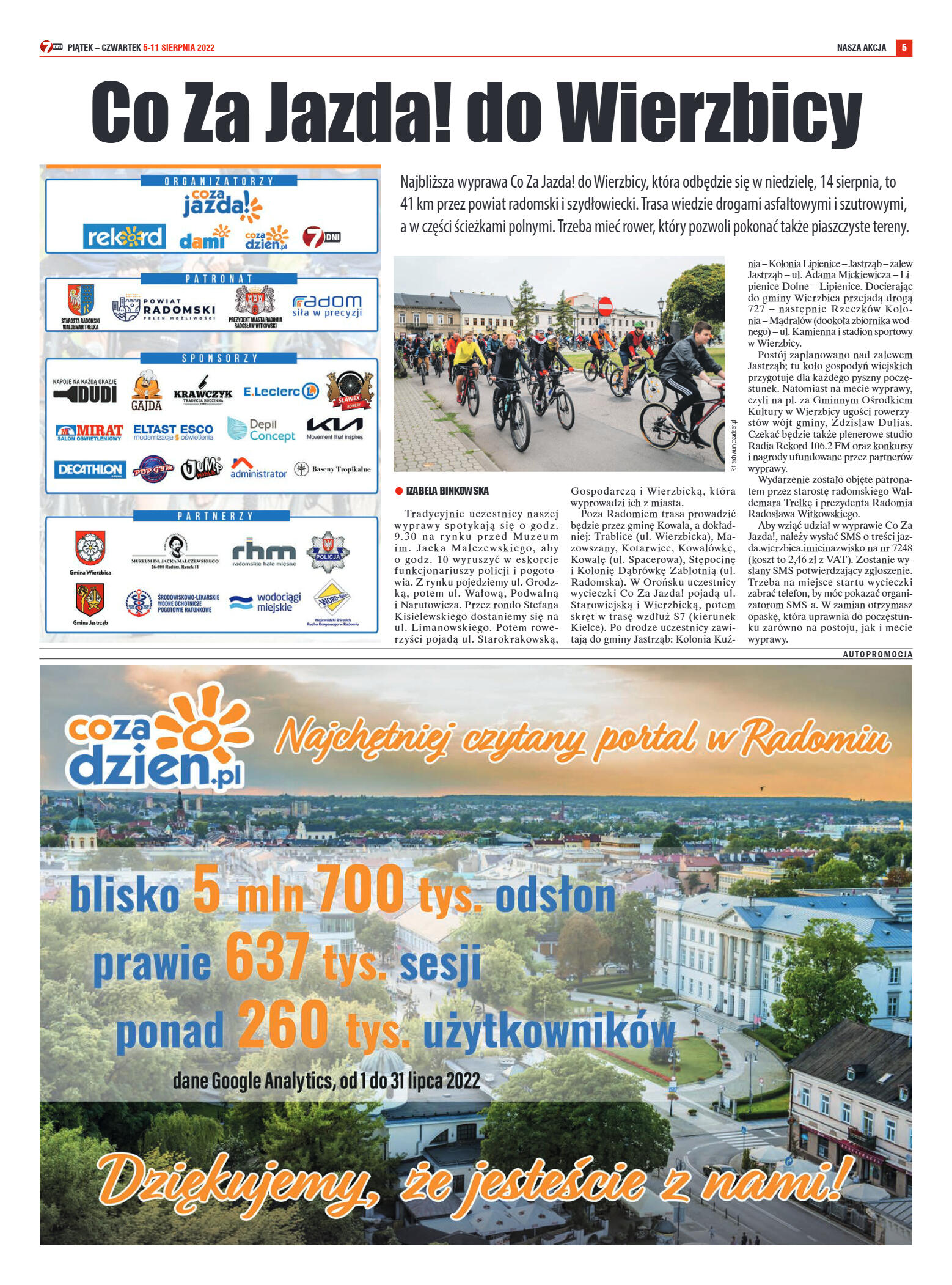 Tygodnik "7 Dni" nr 827 z dn. 5.08.2022 r. - strona 5