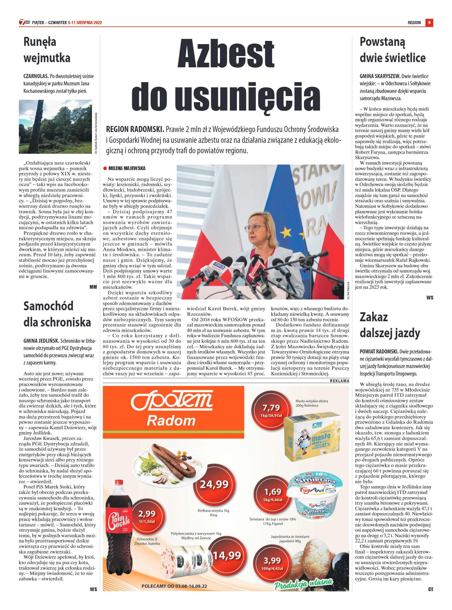 Tygodnik "7 Dni" nr 827 z dn. 5.08.2022 r. - strona 9