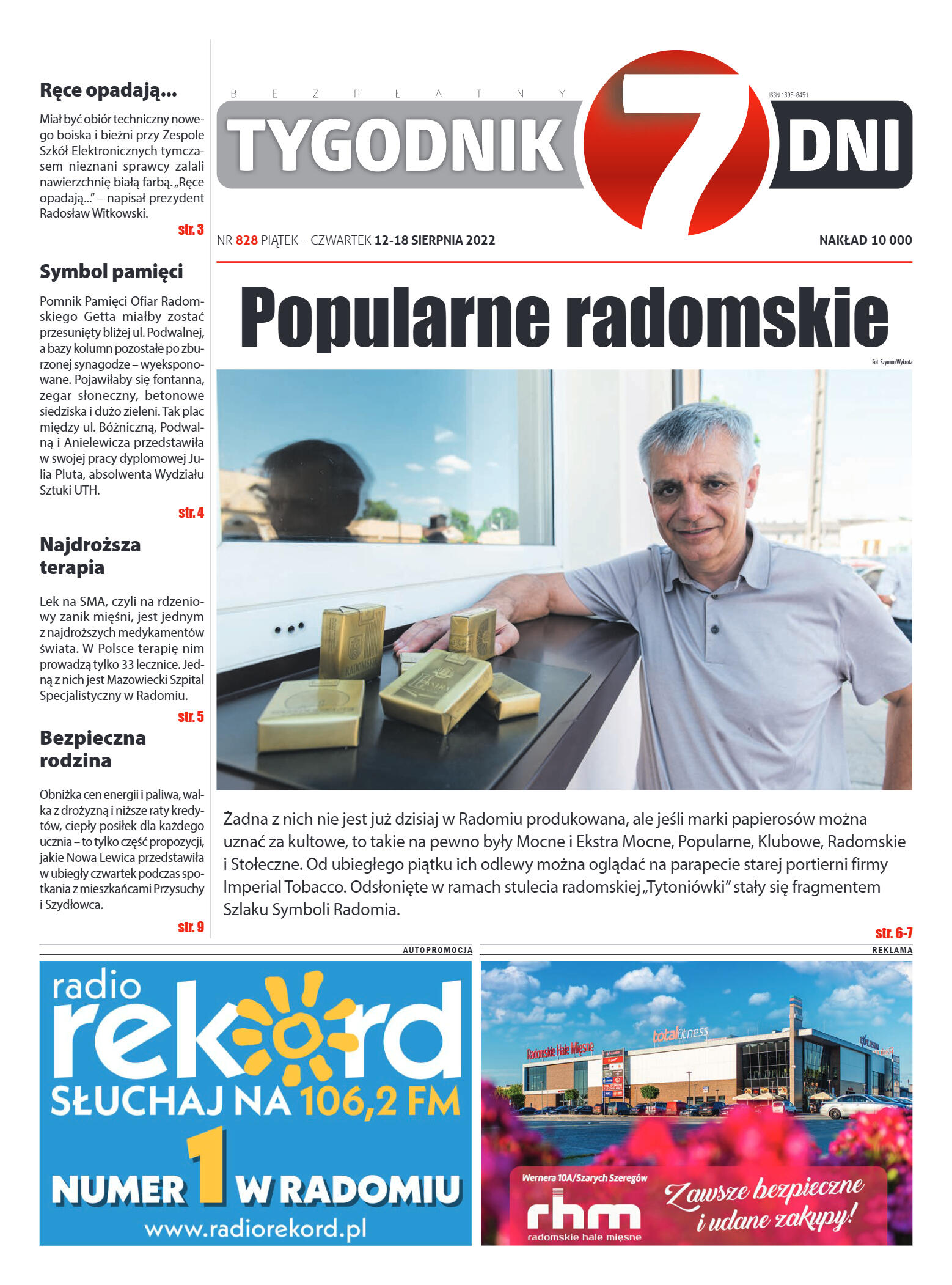 Tygodnik "7 Dni" nr 828 z dn. 12.08.2022 r. - strona 1