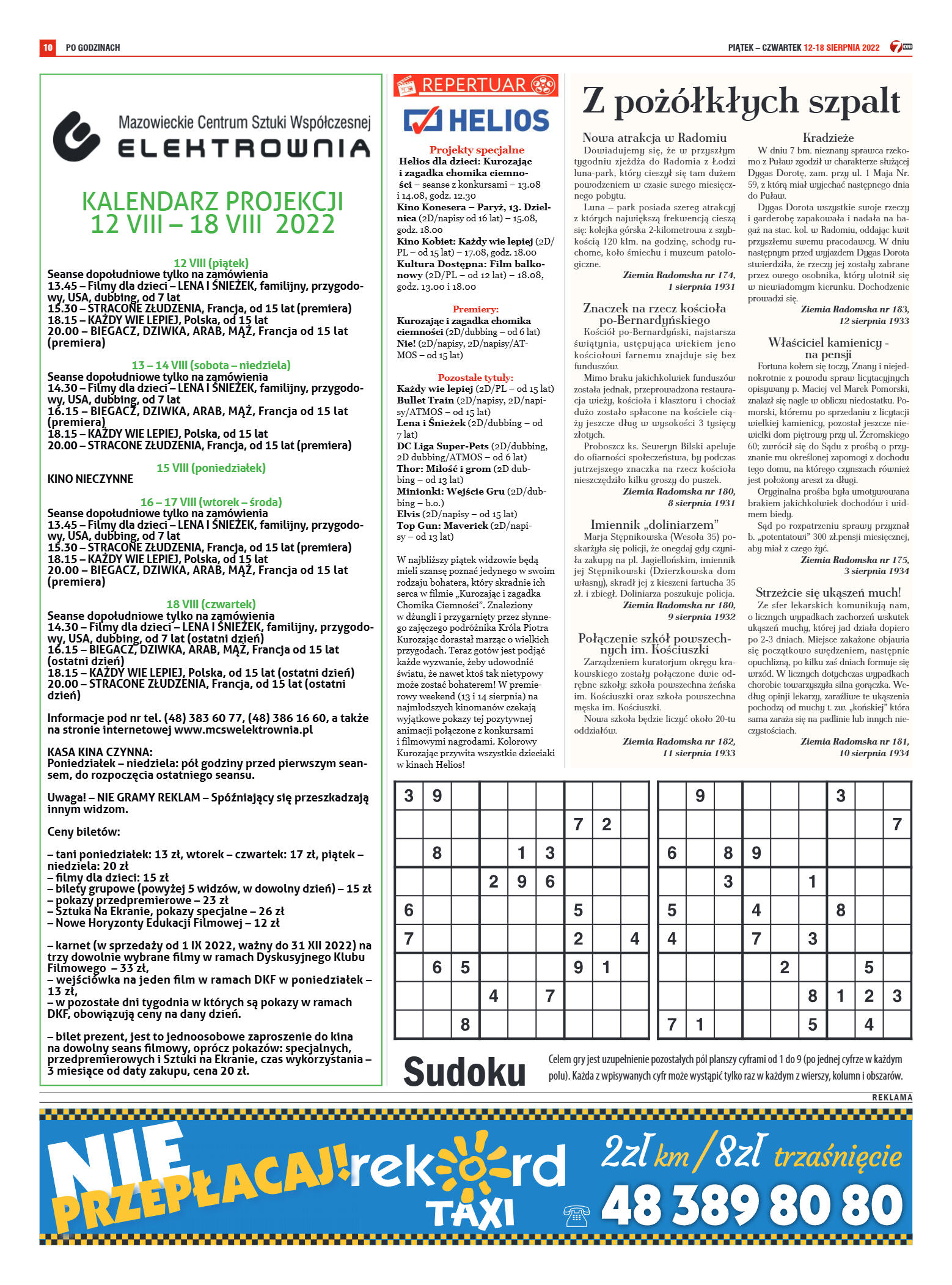 Tygodnik "7 Dni" nr 828 z dn. 12.08.2022 r. - strona 10