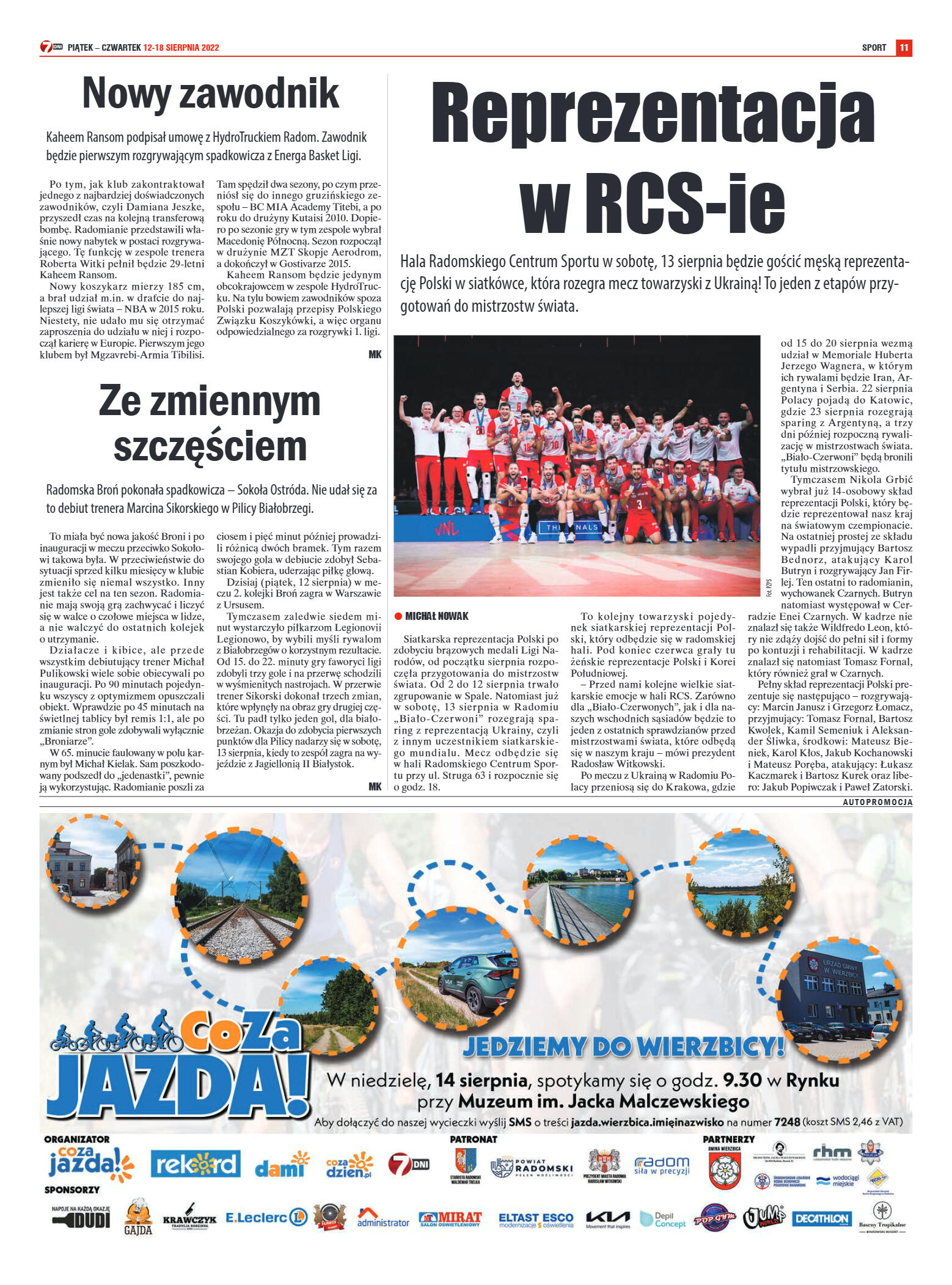 Tygodnik "7 Dni" nr 828 z dn. 12.08.2022 r. - strona 11