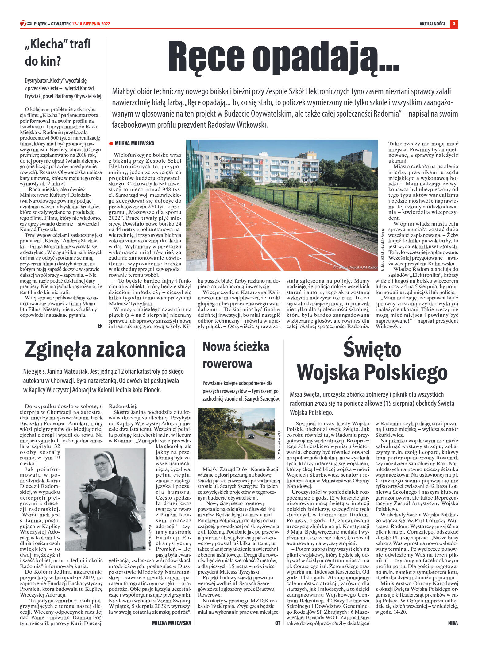 Tygodnik "7 Dni" nr 828 z dn. 12.08.2022 r. - strona 3