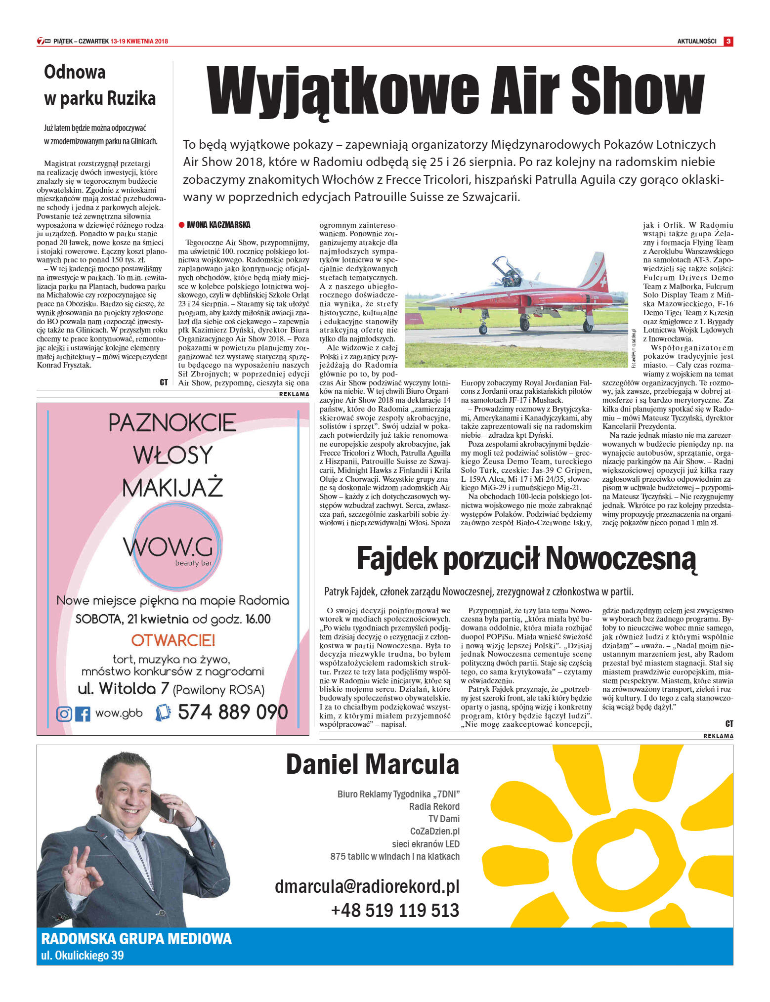 Tygodnik "7 Dni" nr 631 z dn. 13.04.2018 - strona 3