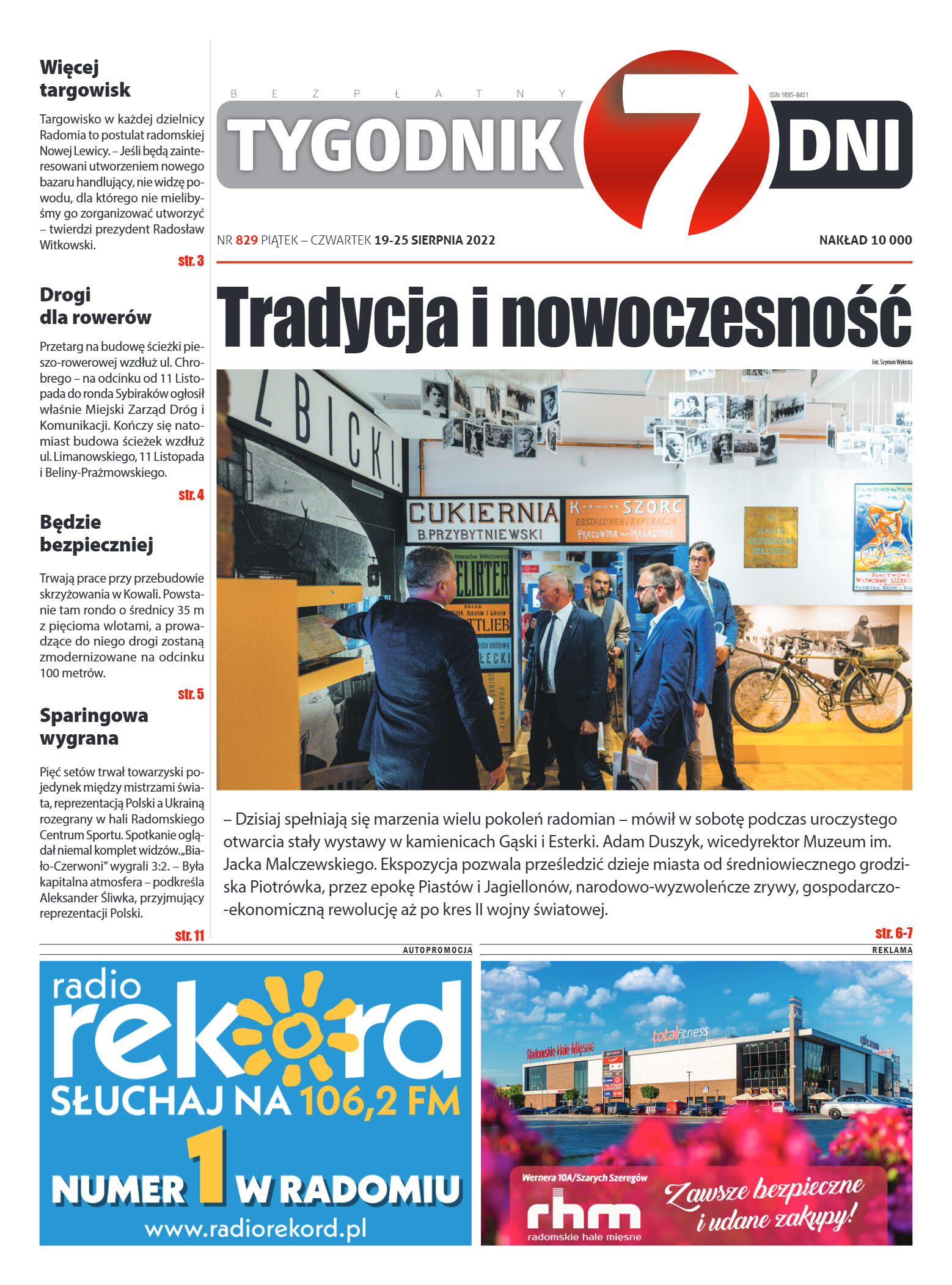 Tygodnik "7 Dni" nr 829 z dn. 19.08.2022 r. - strona 1