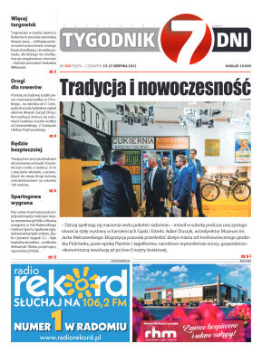 Tygodnik "7 Dni" nr 829 z dn. 19.08.2022 r. - strona 1