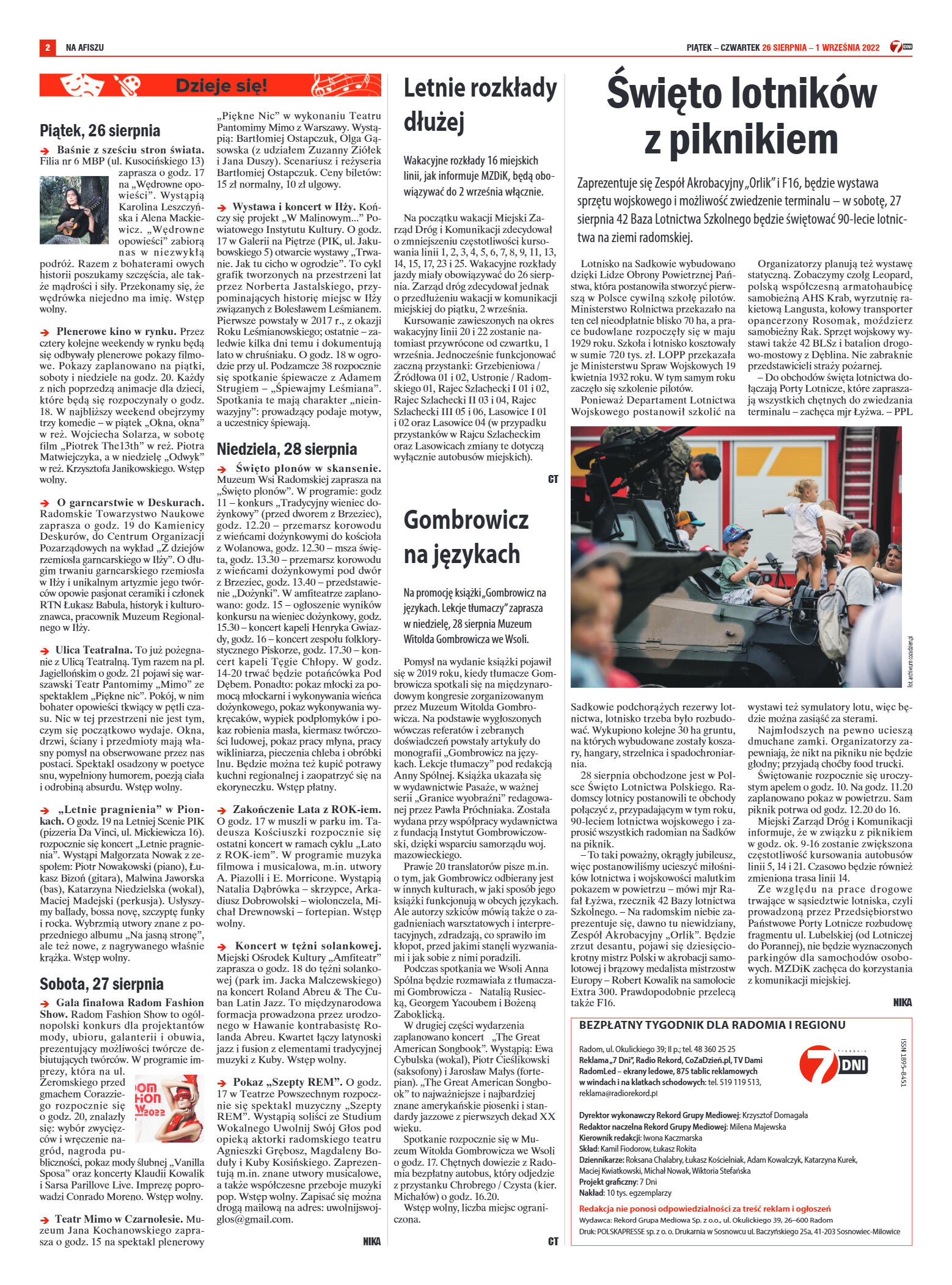 Tygodnik "7 Dni" nr 830 z dn. 26.08.2022 r. - strona 2