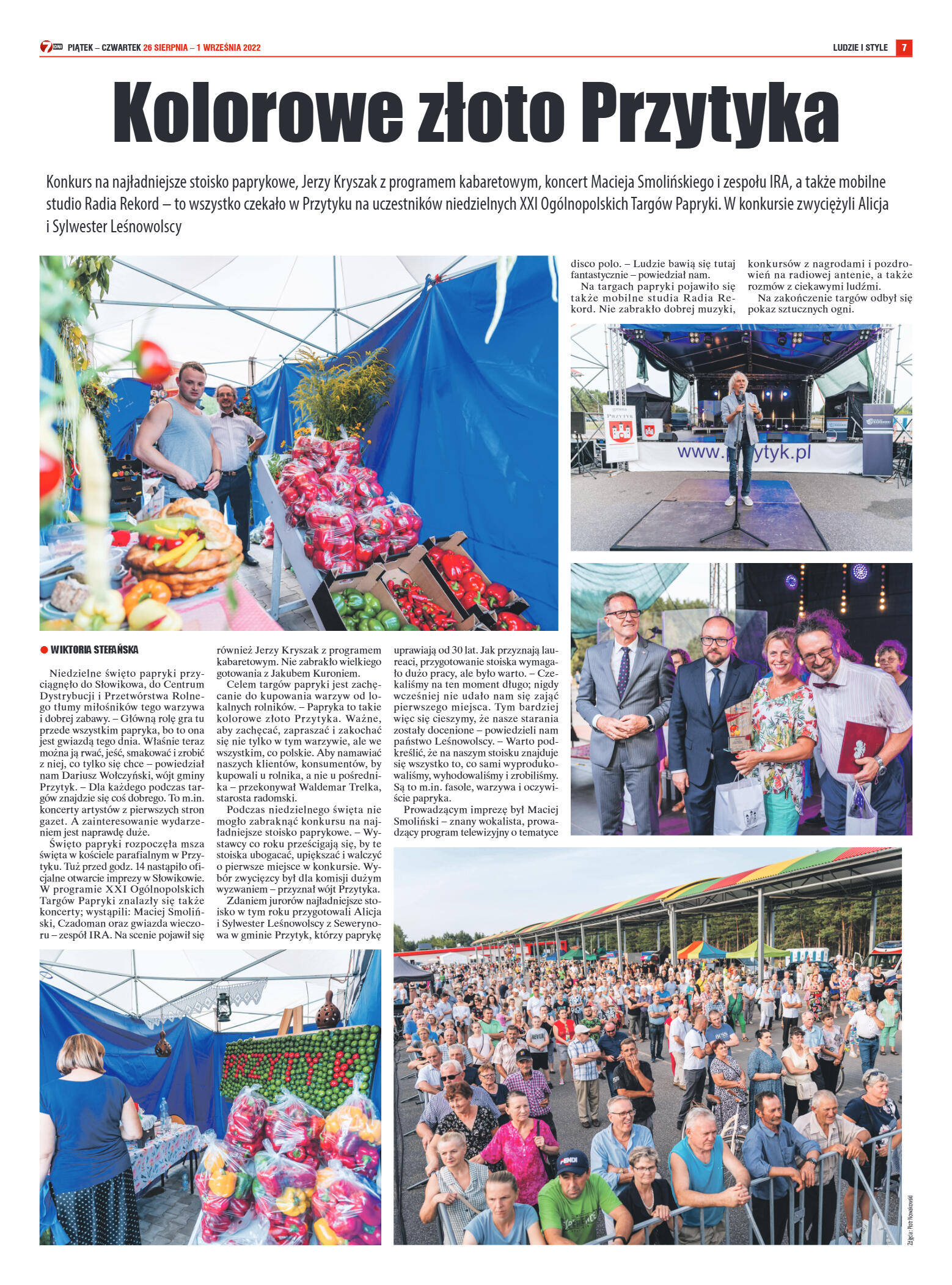 Tygodnik "7 Dni" nr 830 z dn. 26.08.2022 r. - strona 7