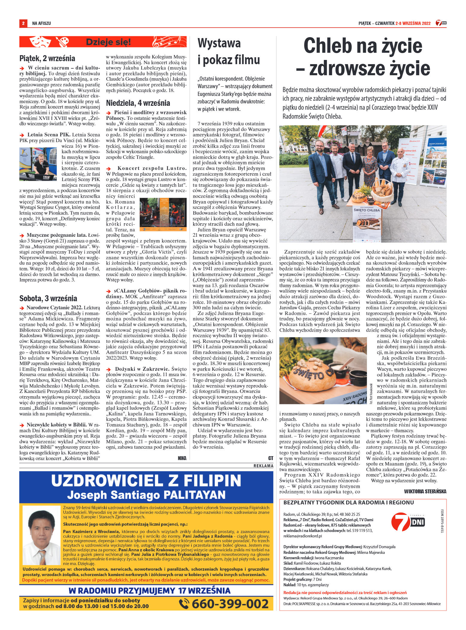 Tygodnik "7 Dni" nr 831 z dn. 02.09.2022 r. - strona 2