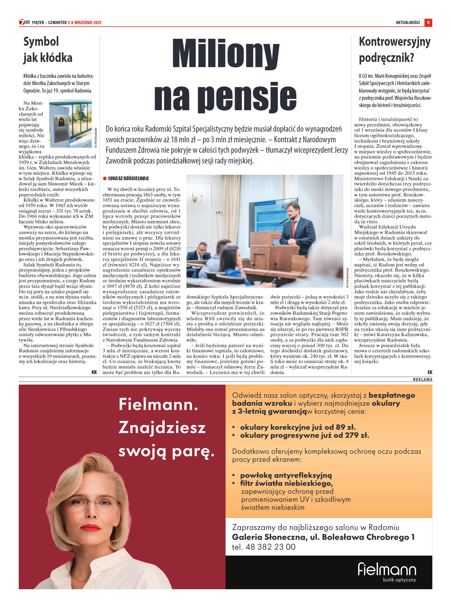 Tygodnik "7 Dni" nr 831 z dn. 02.09.2022 r. - strona 5