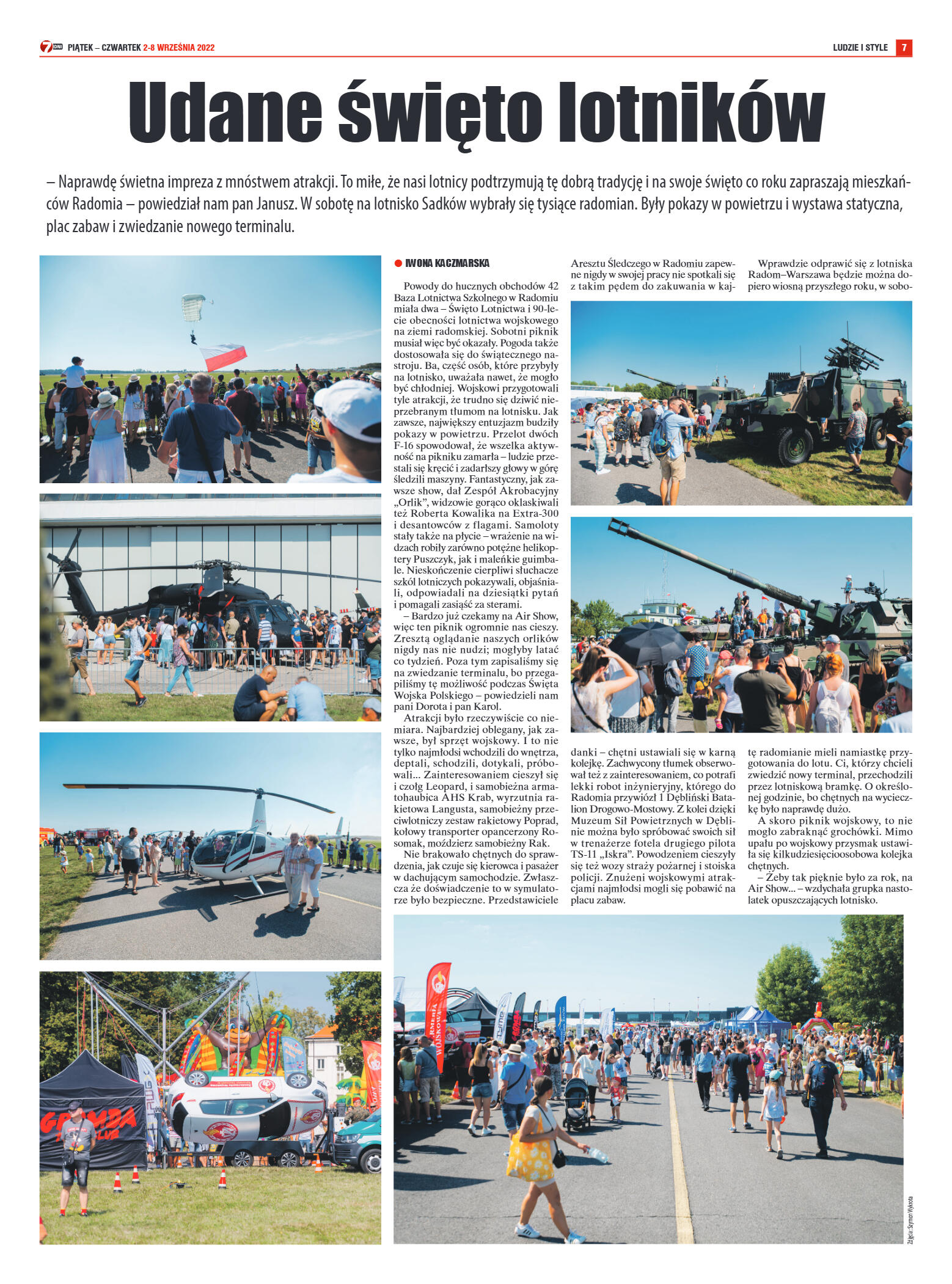 Tygodnik "7 Dni" nr 831 z dn. 02.09.2022 r. - strona 7