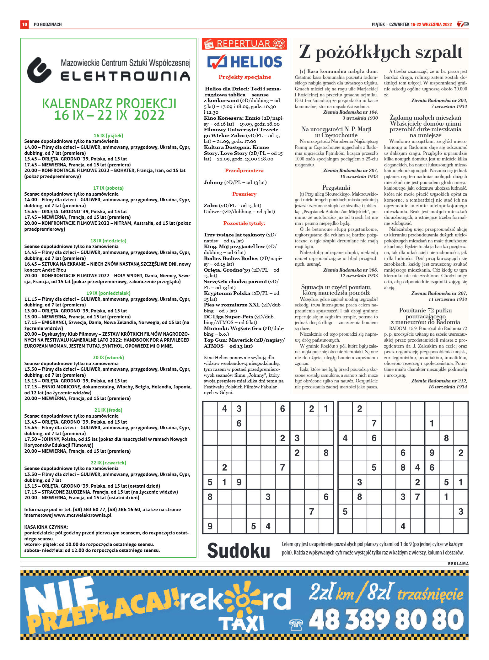 Tygodnik "7 Dni" nr 833 z dn. 16.09.2022 r. - strona 10