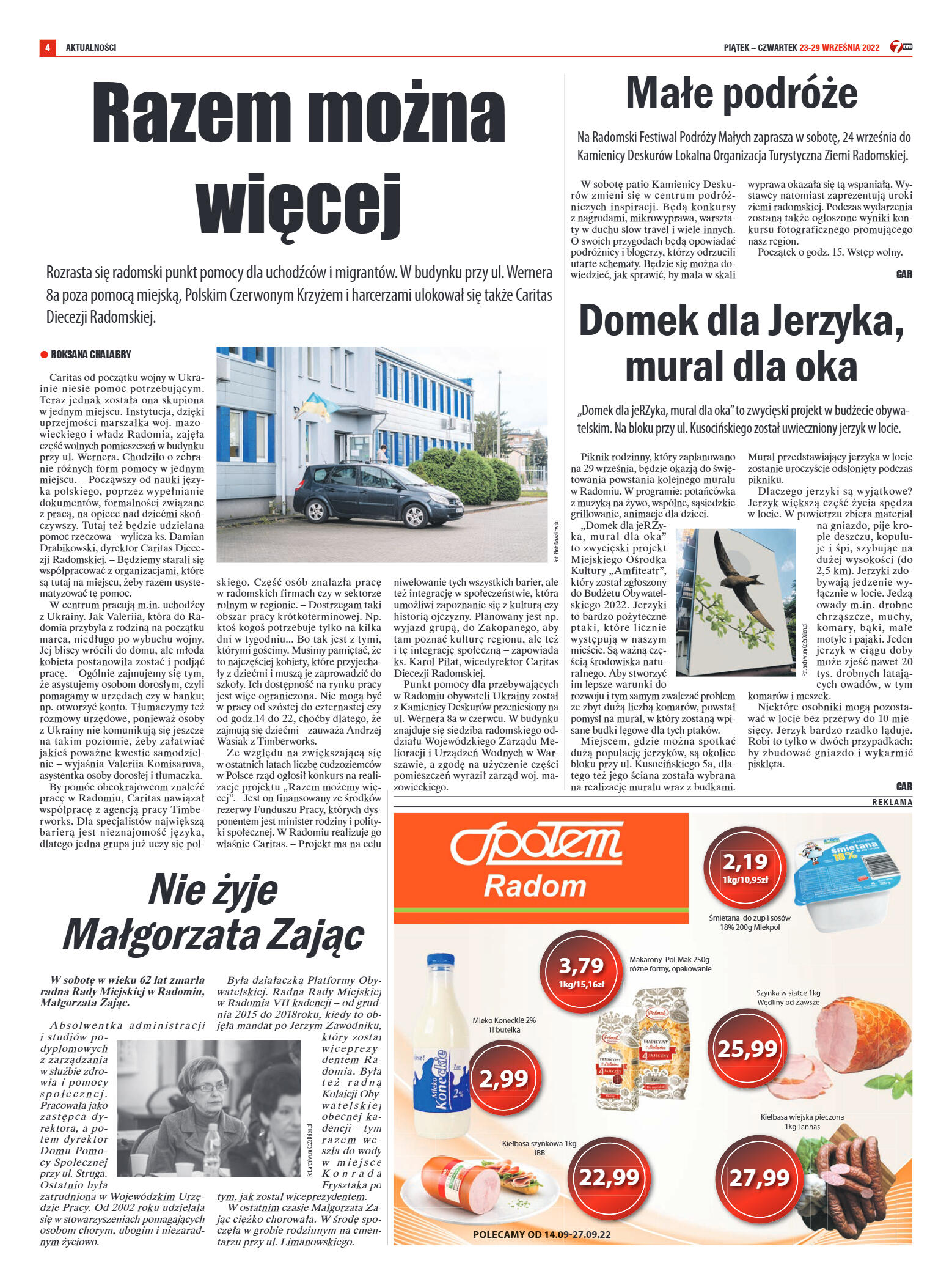 Tygodnik "7 Dni" nr 834 z dn. 23.09.2022 r. - strona 4