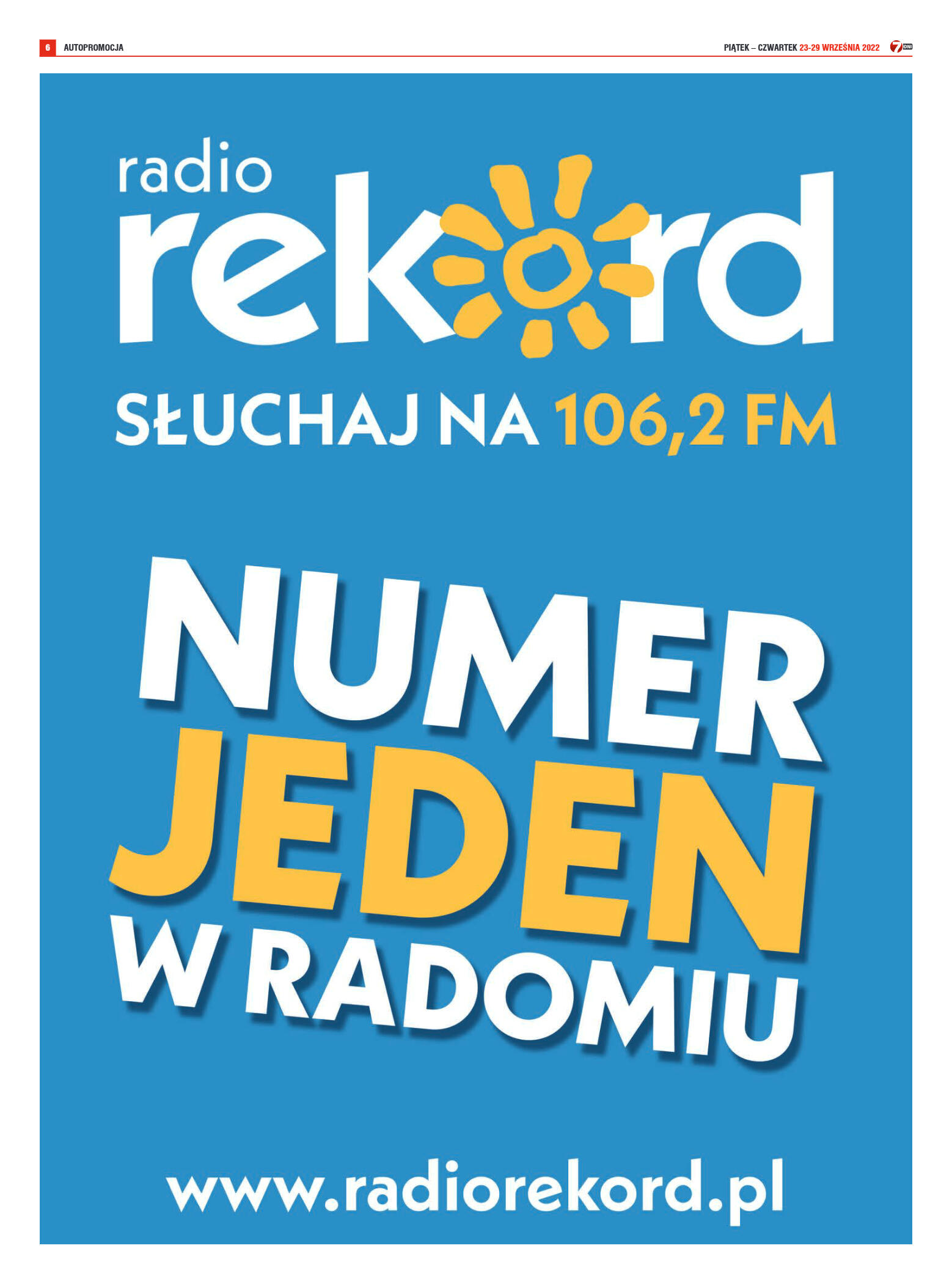 Tygodnik "7 Dni" nr 834 z dn. 23.09.2022 r. - strona 6
