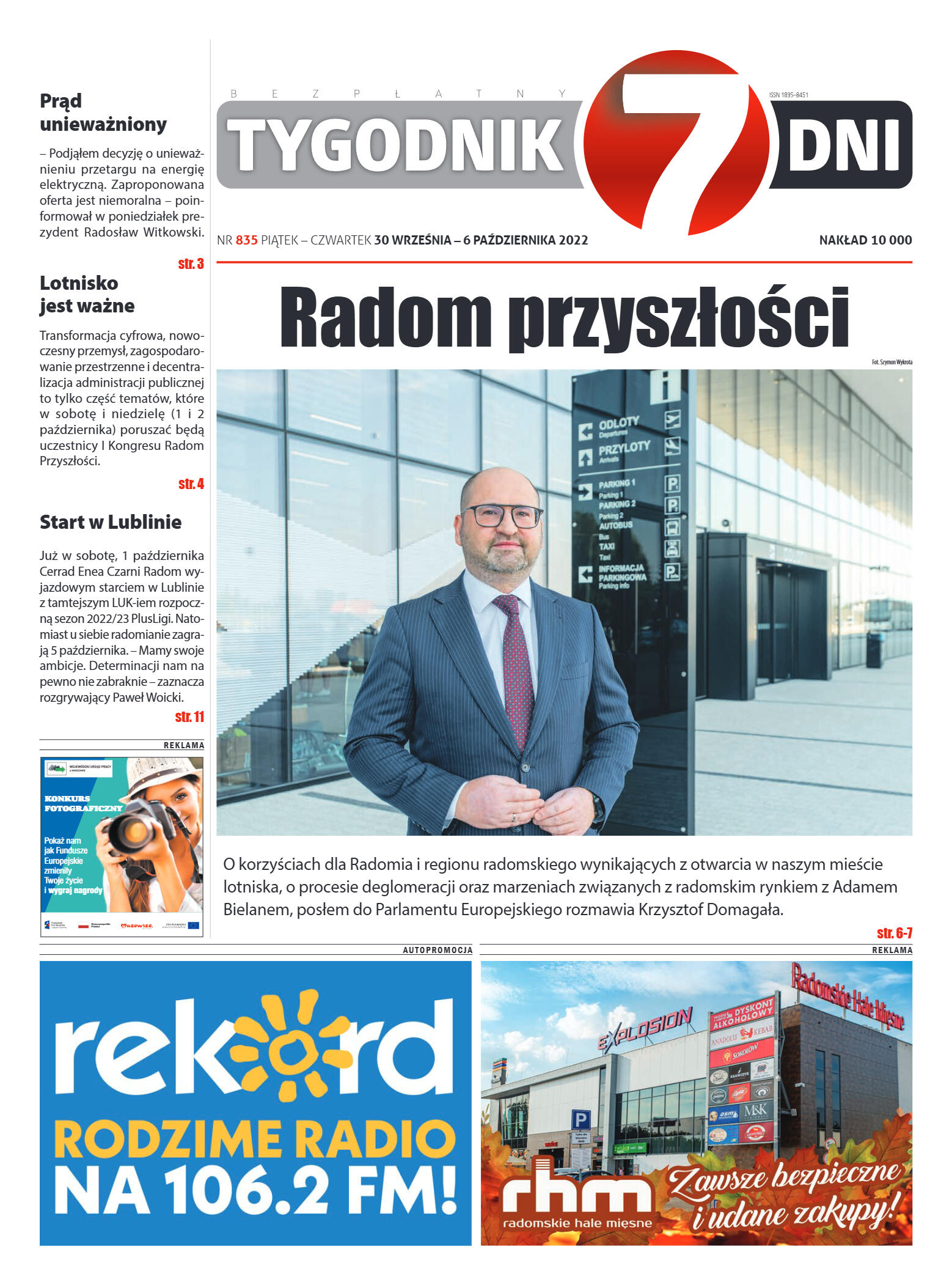 Tygodnik "7 Dni" nr 835 z dn. 30.09.2022 r. - strona 1