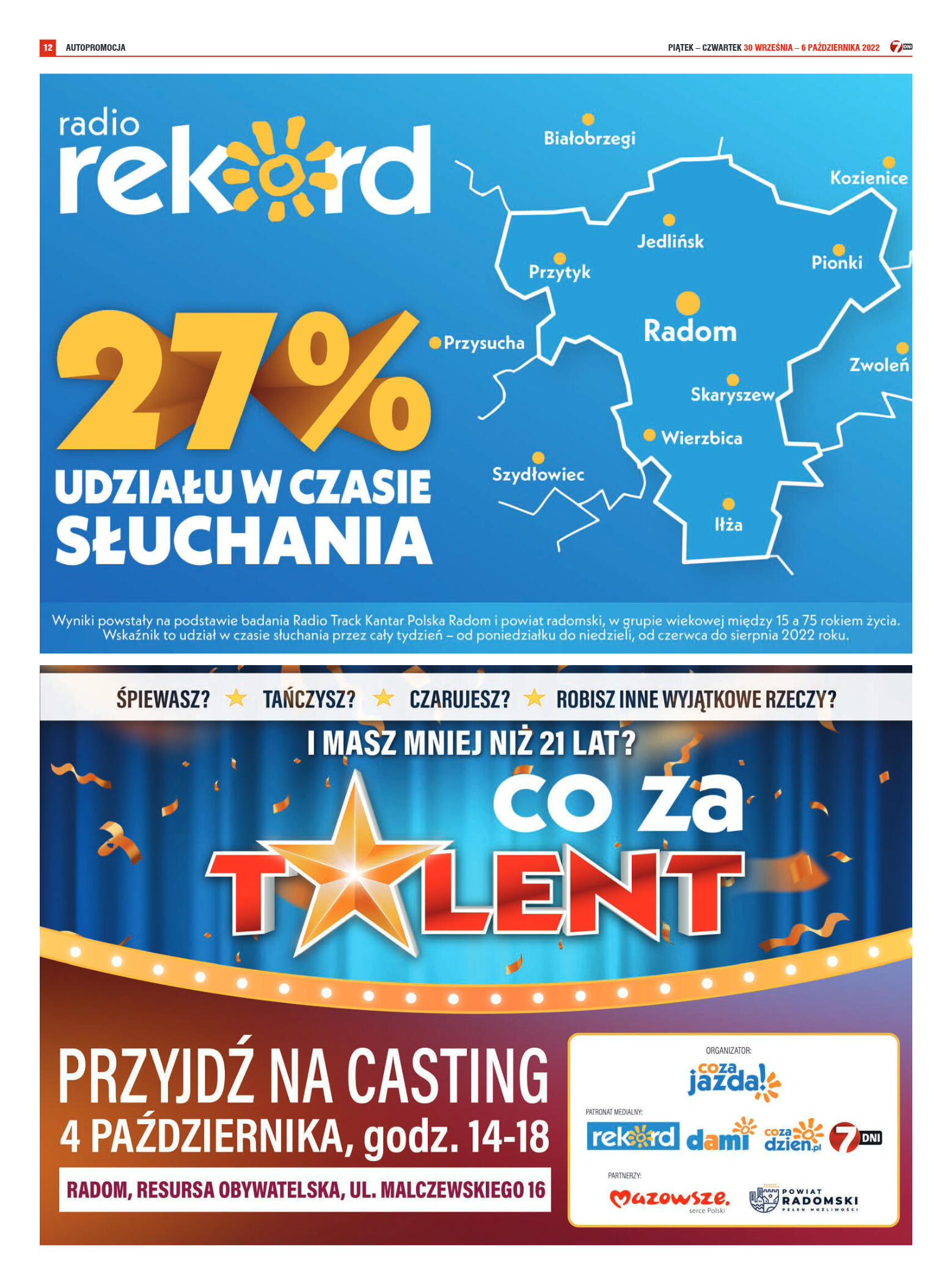 Tygodnik "7 Dni" nr 835 z dn. 30.09.2022 r. - strona 12