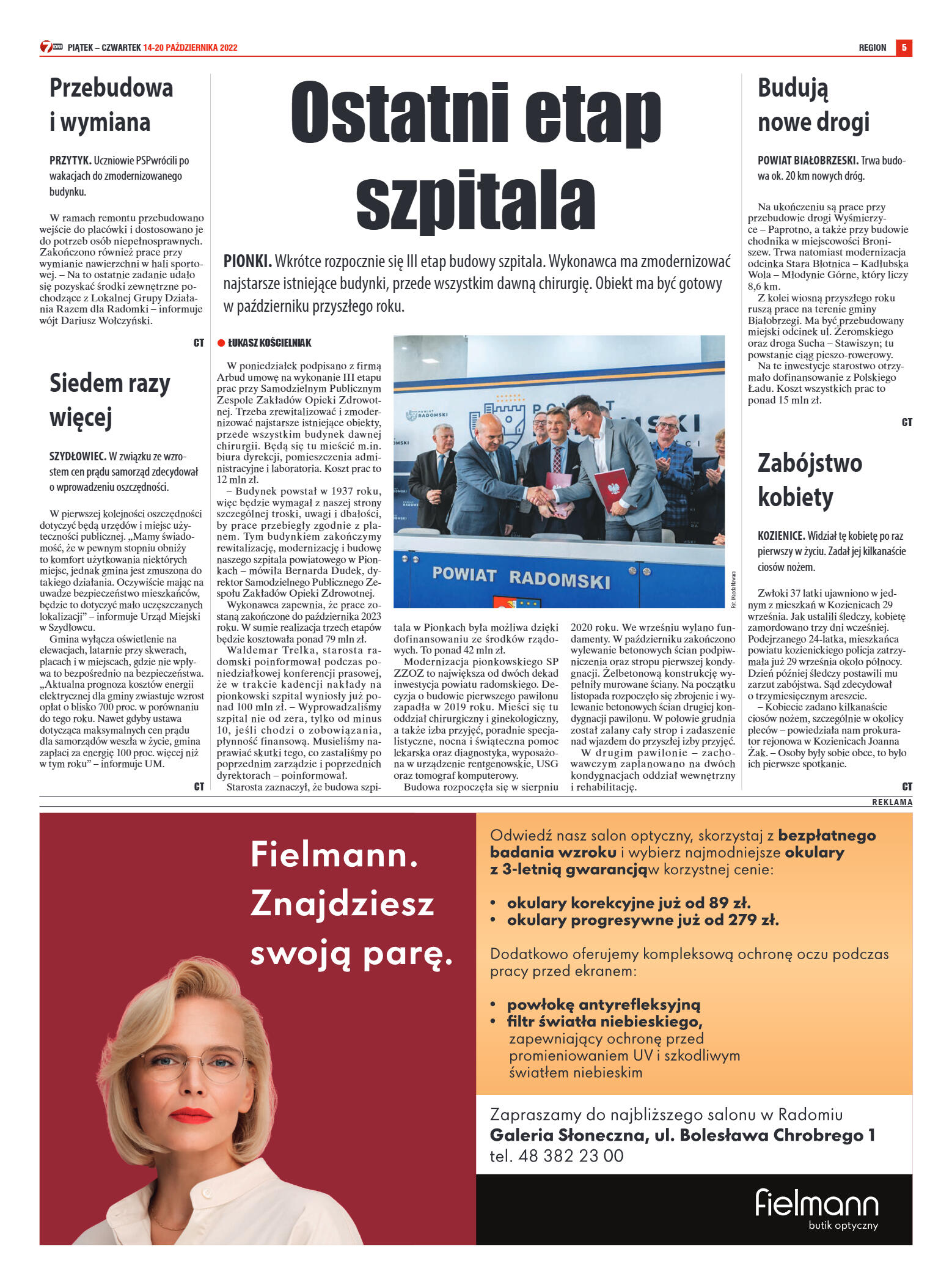 Tygodnik "7 Dni" nr 837 z dn. 14.10.2022 r. - strona 5