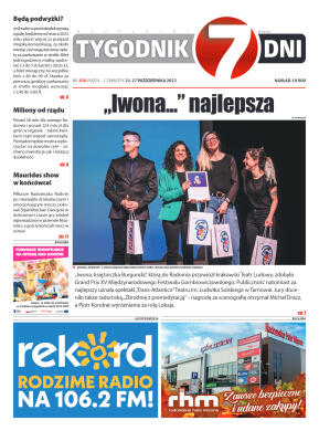 Tygodnik "7 Dni" nr 838 z dn. 21.10.2022 r. - strona 1