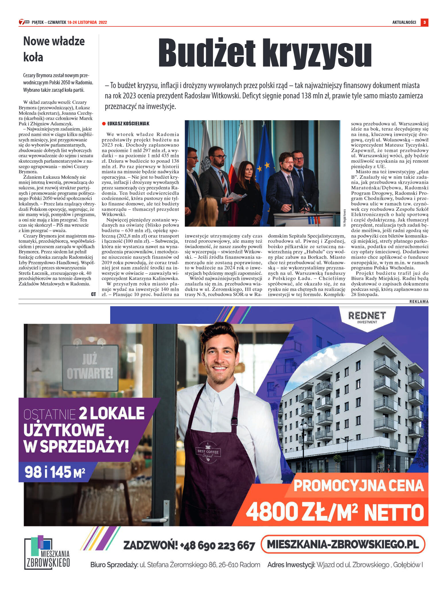 Tygodnik "7 Dni" nr 841 z dn. 18.11.2022 r. - strona 3