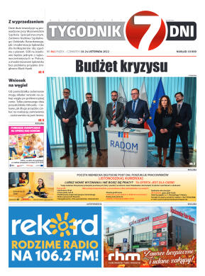 Tygodnik "7 Dni" nr 841 z dn. 18.11.2022 r. - strona 1