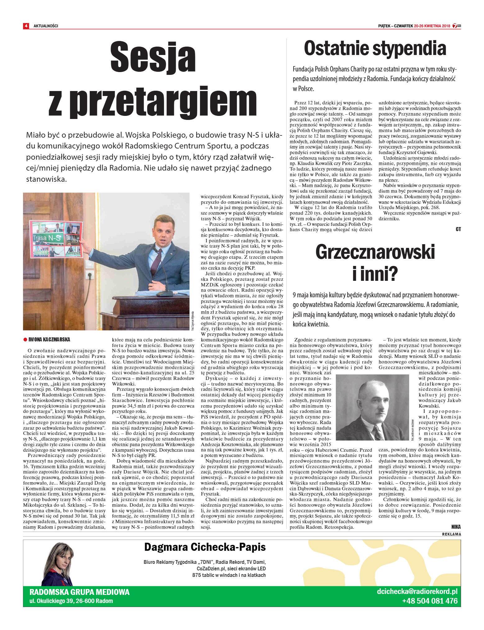 Tygodnik "7 Dni" nr 632 z dn. 20.04.2018 - strona 4