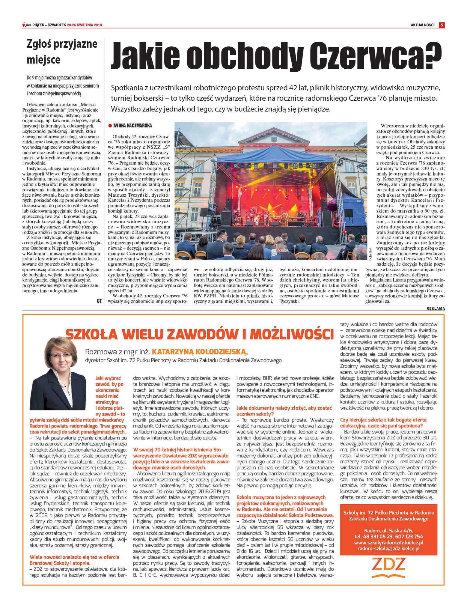 Tygodnik "7 Dni" nr 632 z dn. 20.04.2018 - strona 5