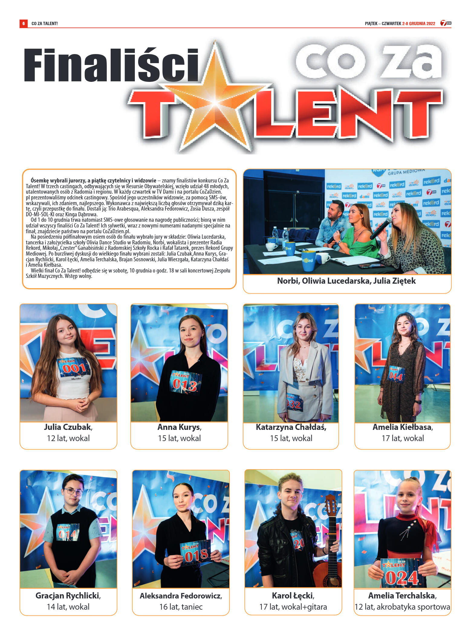 Tygodnik "7 Dni" nr 843 z dn. 2.12.2022 r. - strona 6