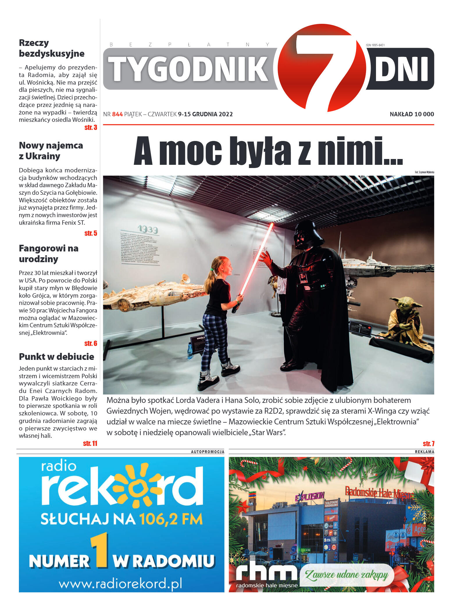 Tygodnik "7 Dni" nr 844 z dn. 9.12.2022 r. - strona 1