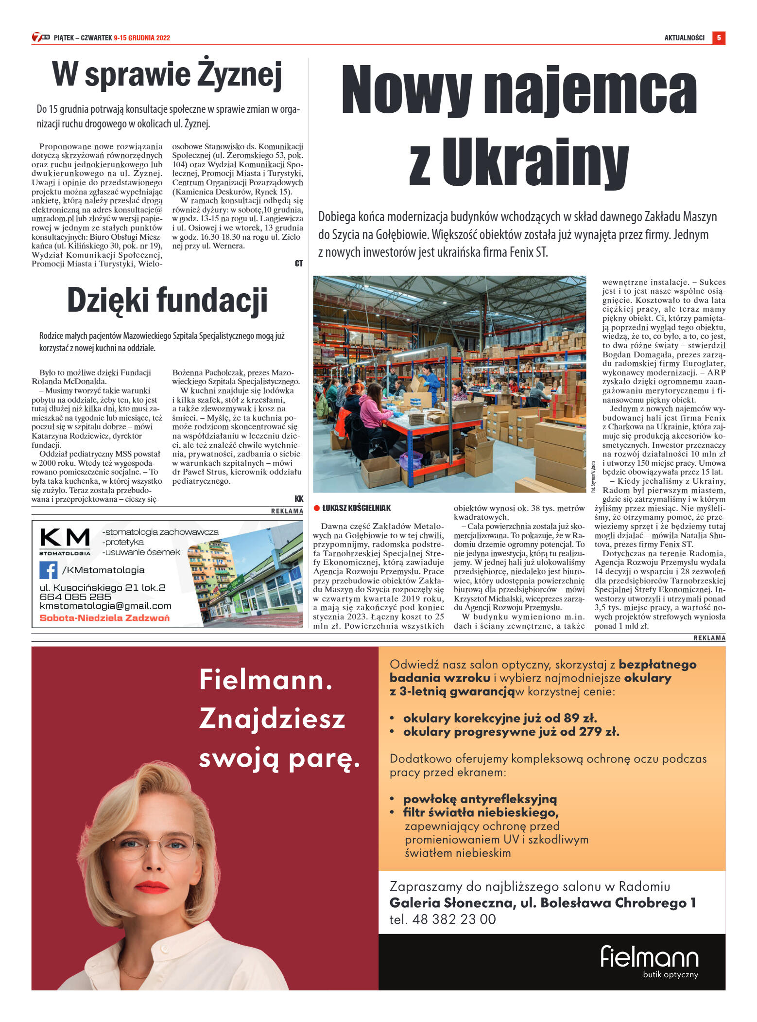 Tygodnik "7 Dni" nr 844 z dn. 9.12.2022 r. - strona 5