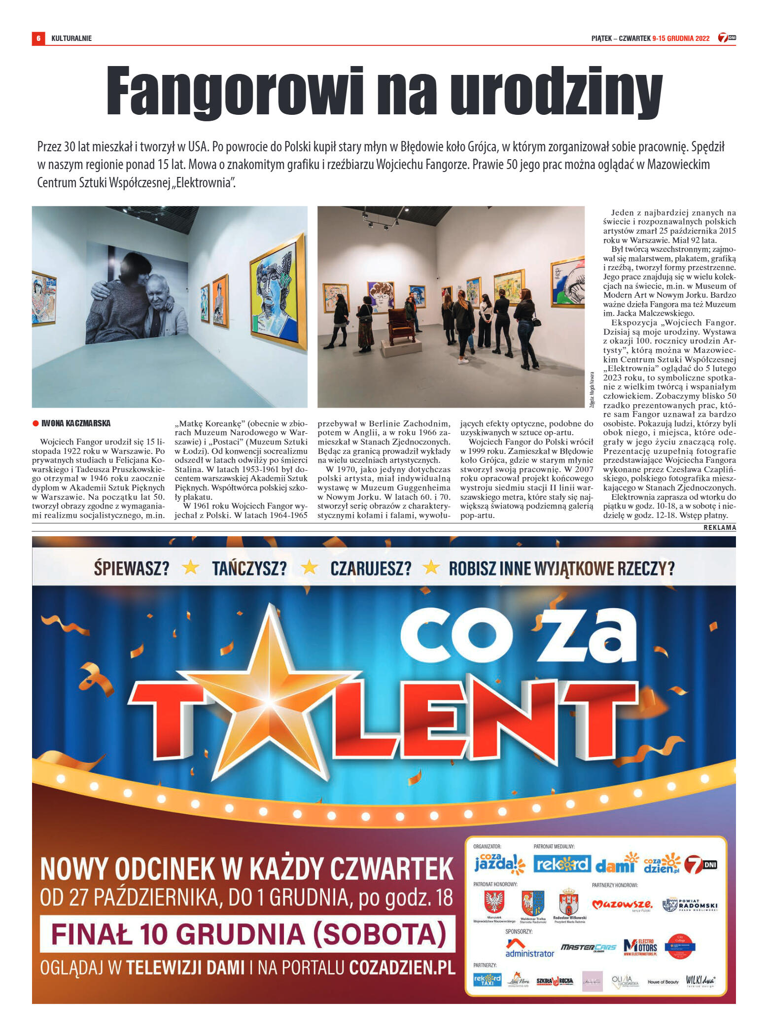Tygodnik "7 Dni" nr 844 z dn. 9.12.2022 r. - strona 6
