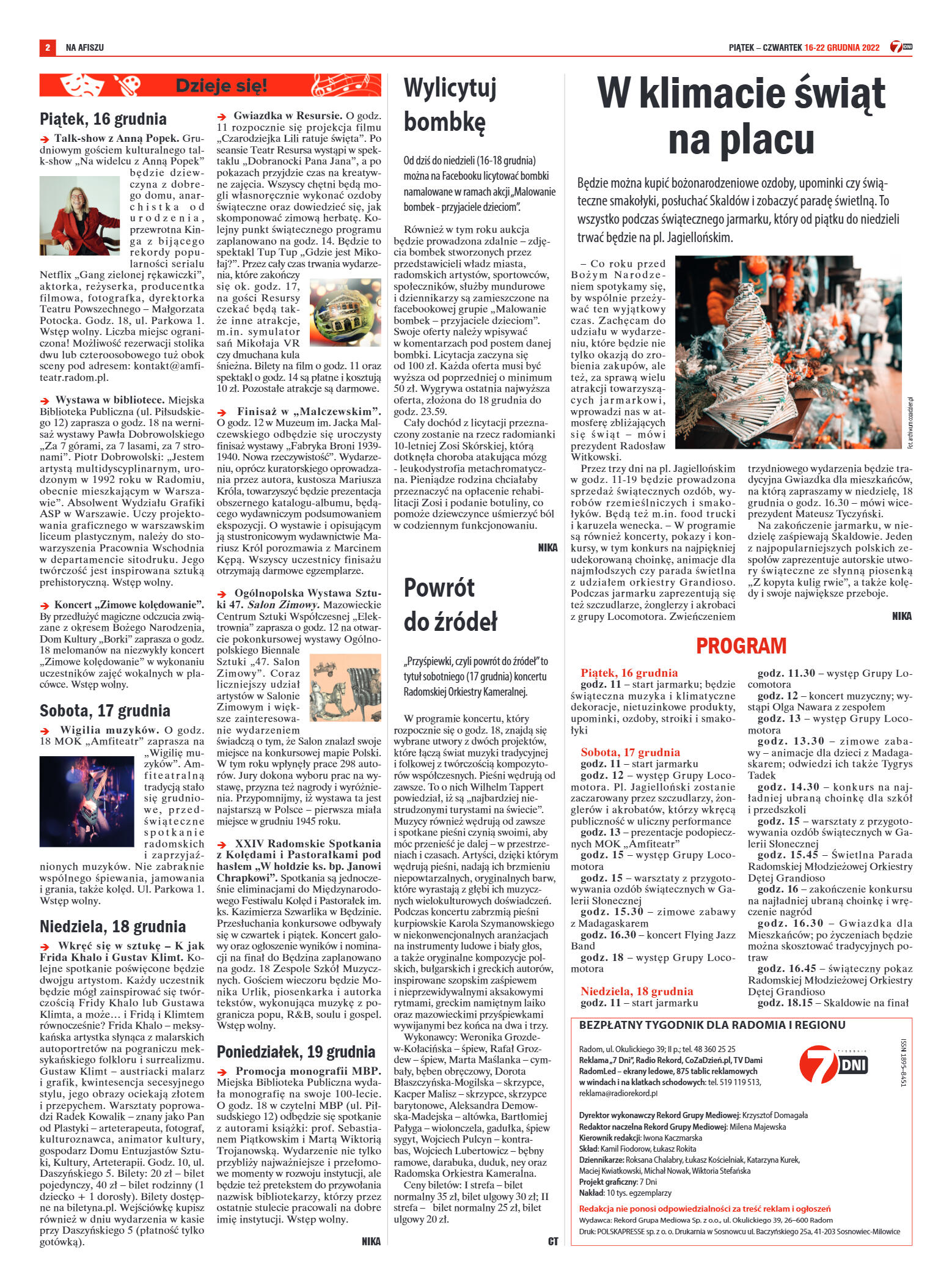 Tygodnik "7 Dni" nr 845 z dn. 16.12.2022 r. - strona 2