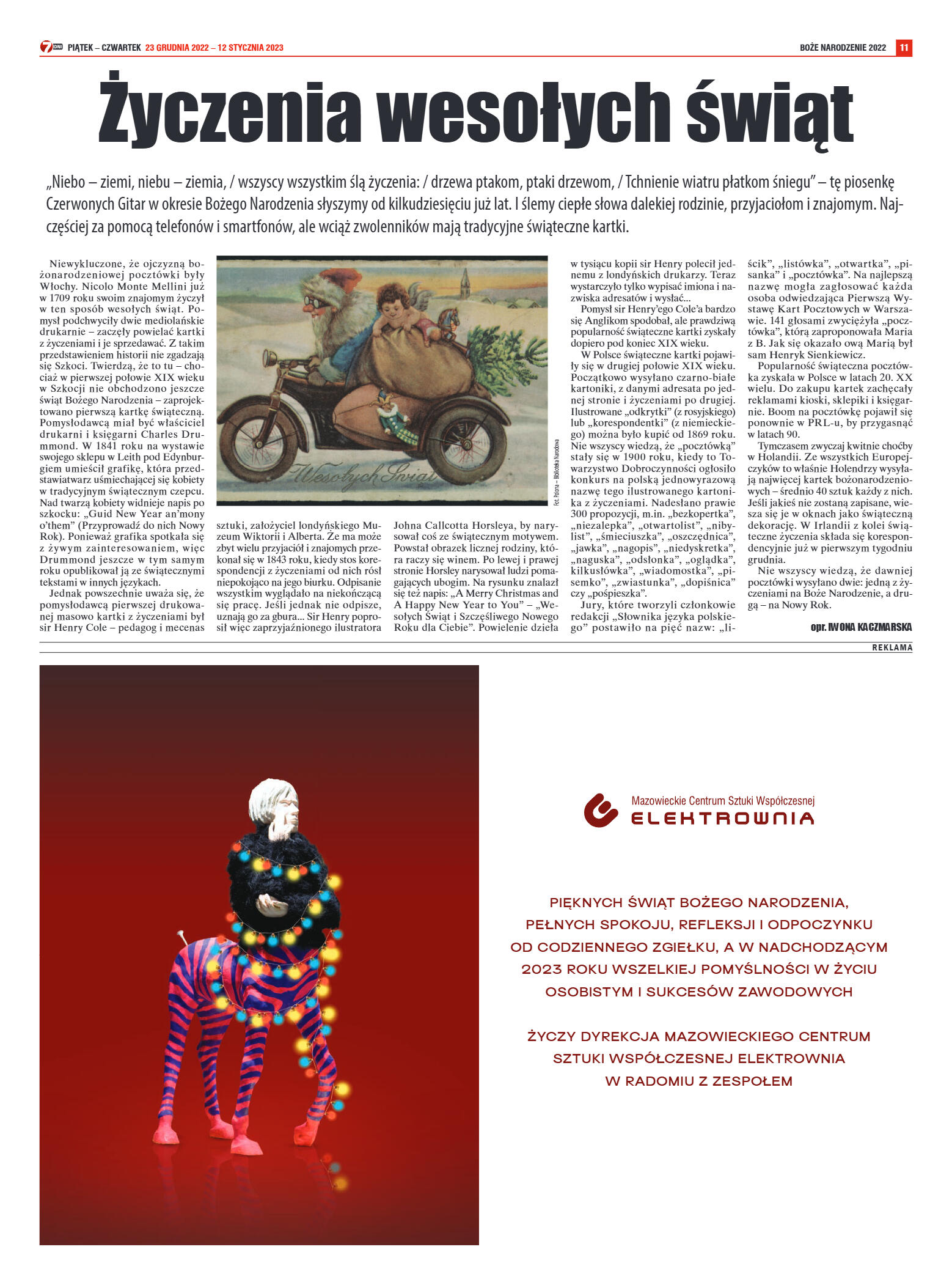 Tygodnik "7 Dni" nr 846 z dn. 23.12.2022 r. - strona 11