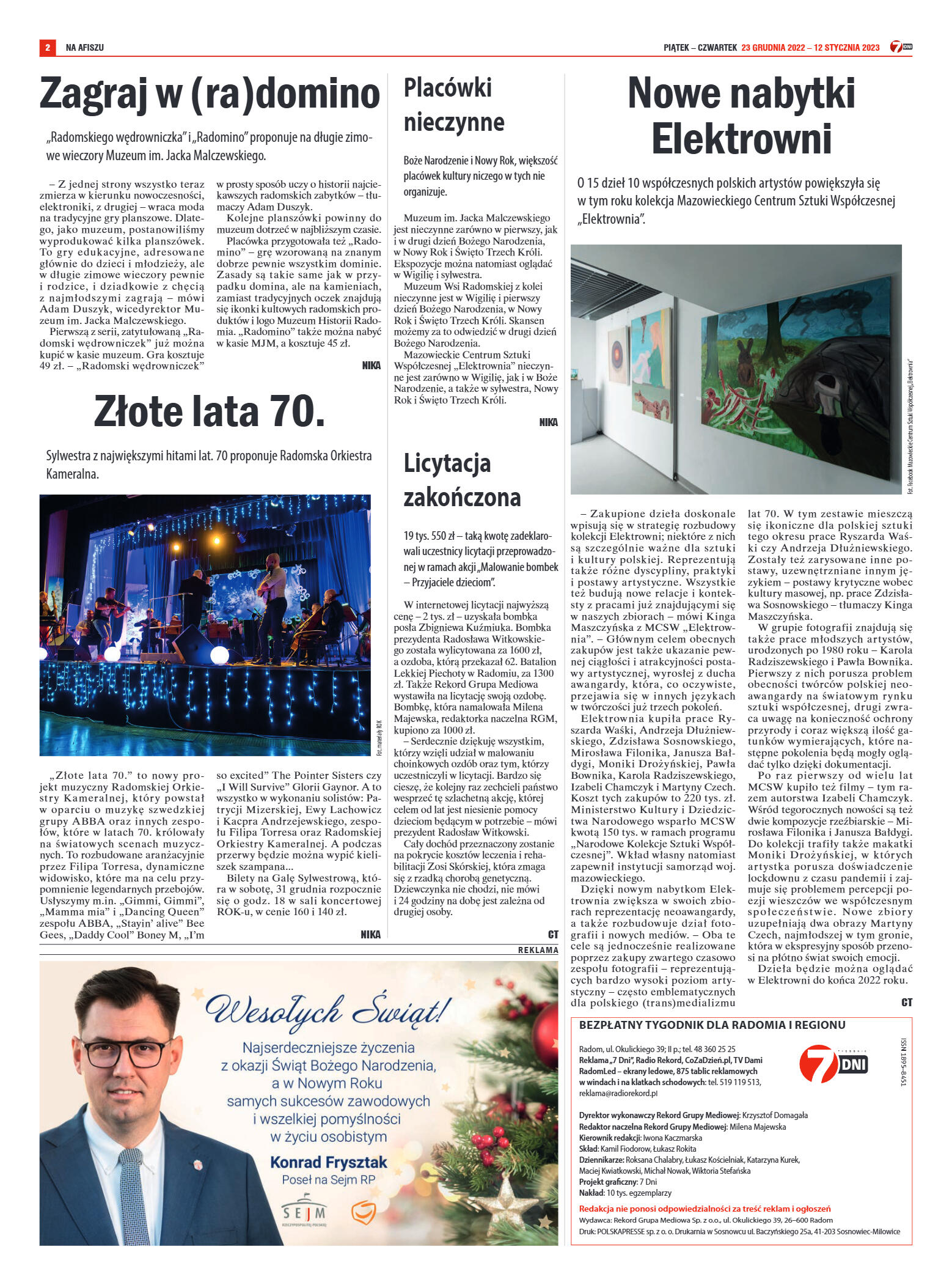 Tygodnik "7 Dni" nr 846 z dn. 23.12.2022 r. - strona 2