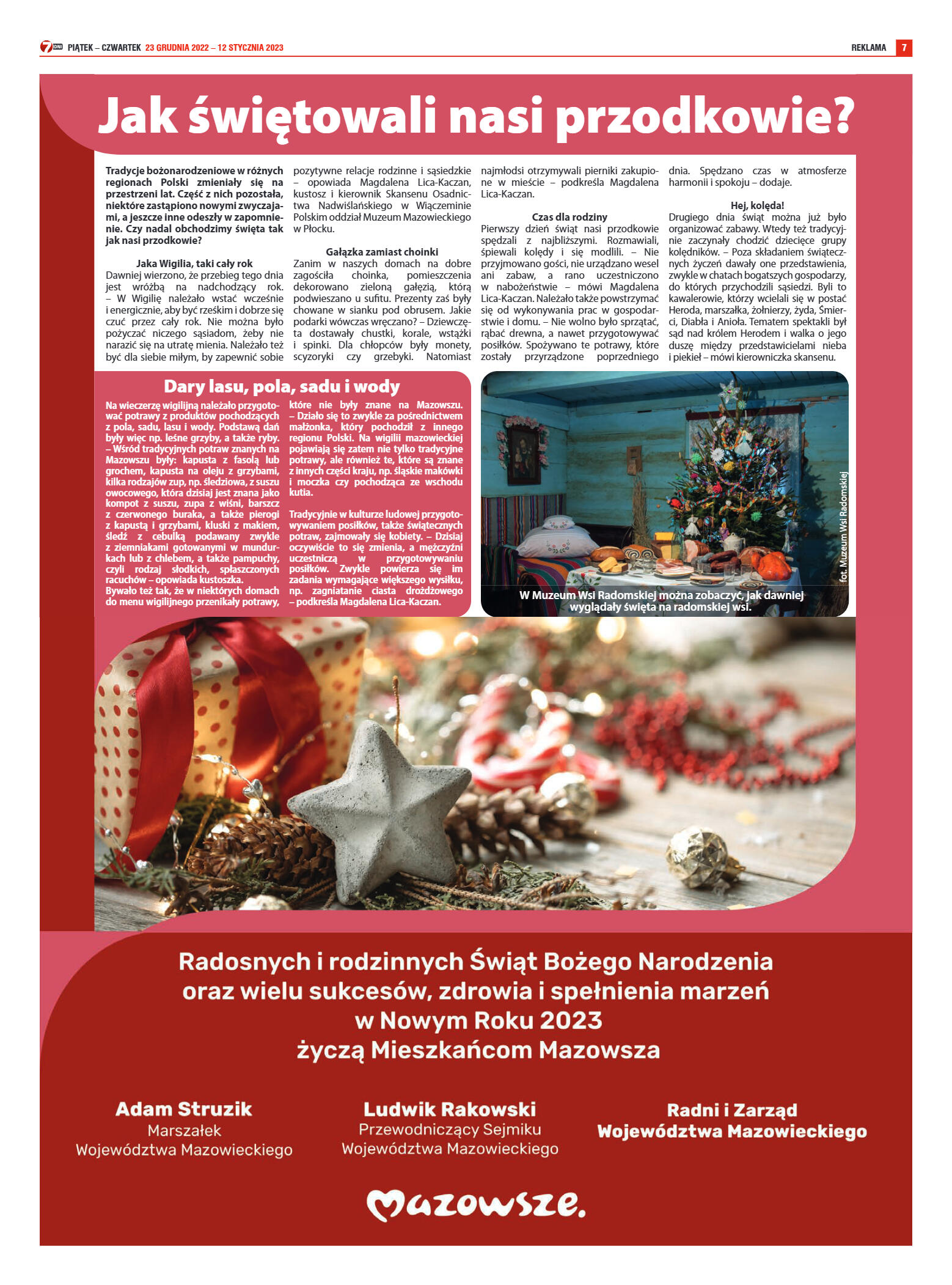 Tygodnik "7 Dni" nr 846 z dn. 23.12.2022 r. - strona 7