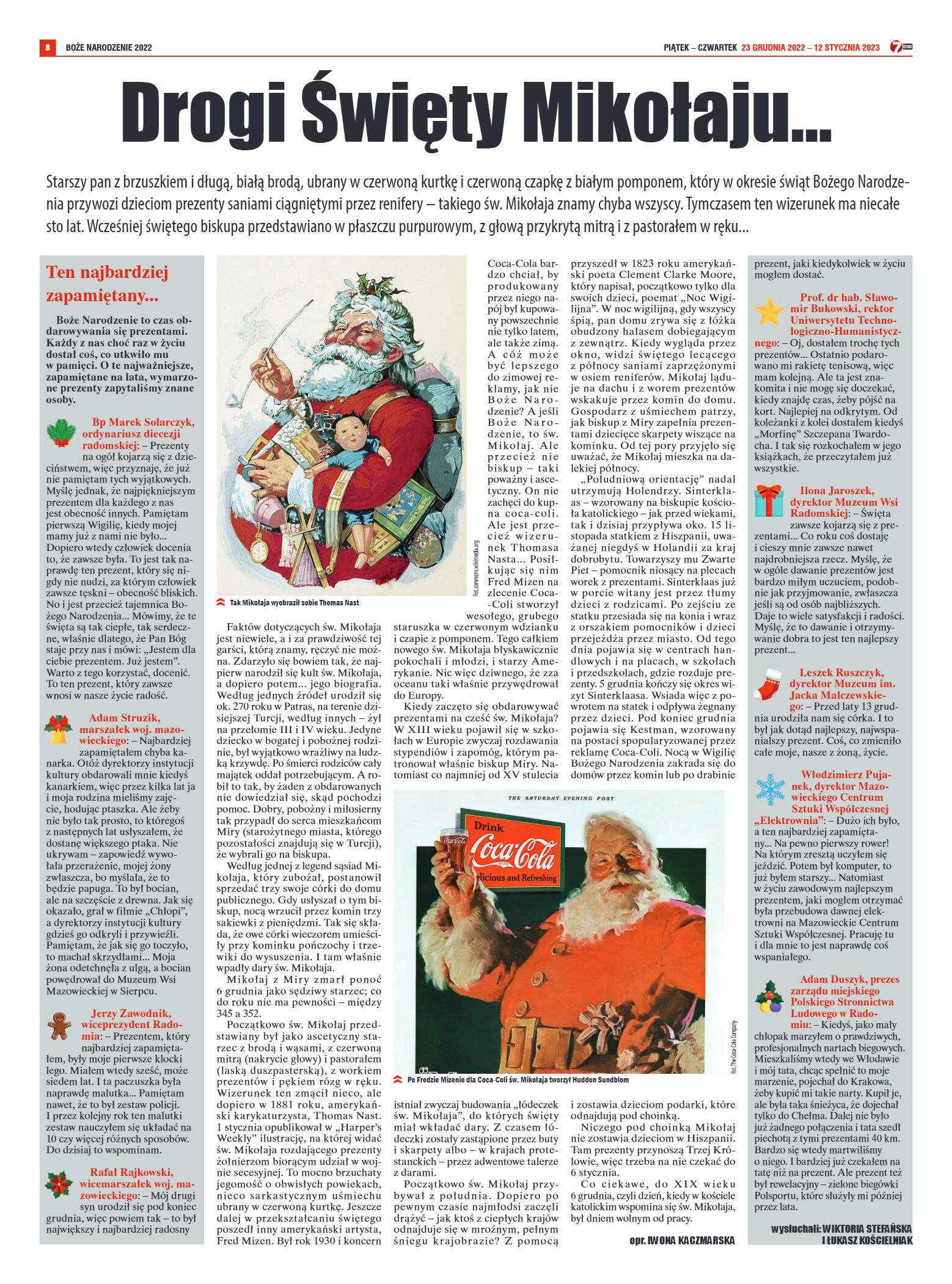 Tygodnik "7 Dni" nr 846 z dn. 23.12.2022 r. - strona 8