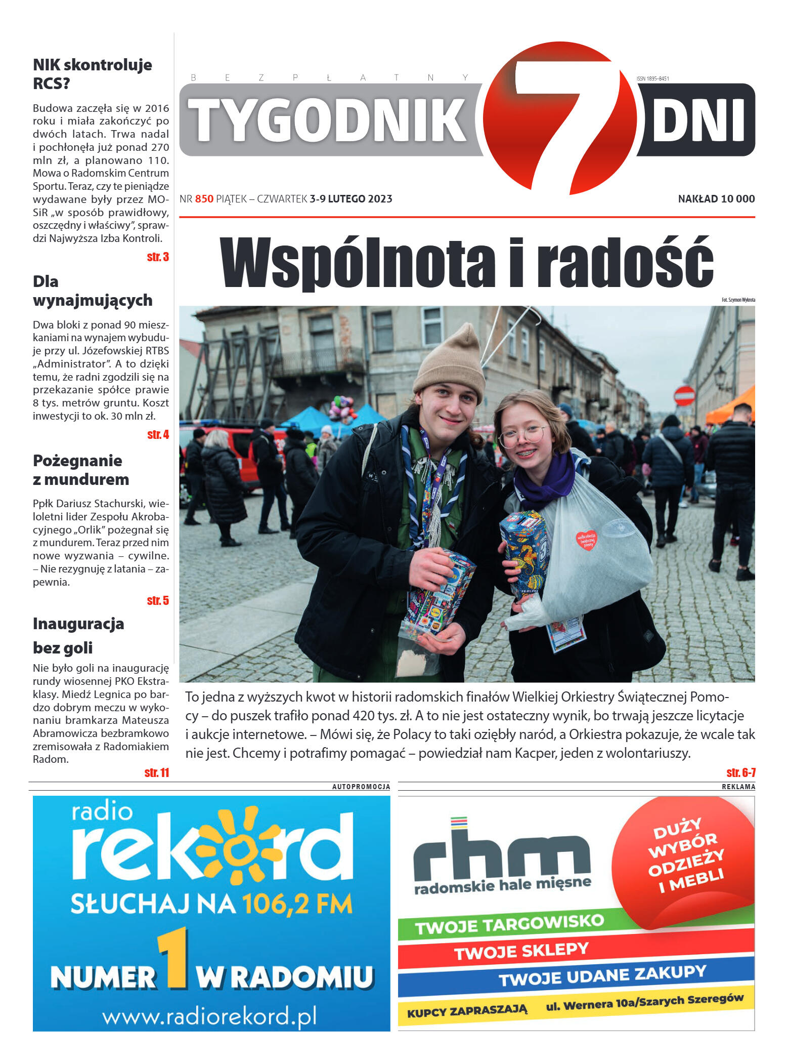 Tygodnik "7 Dni" nr 850 z dn. 03.02.2023 r. - strona 1