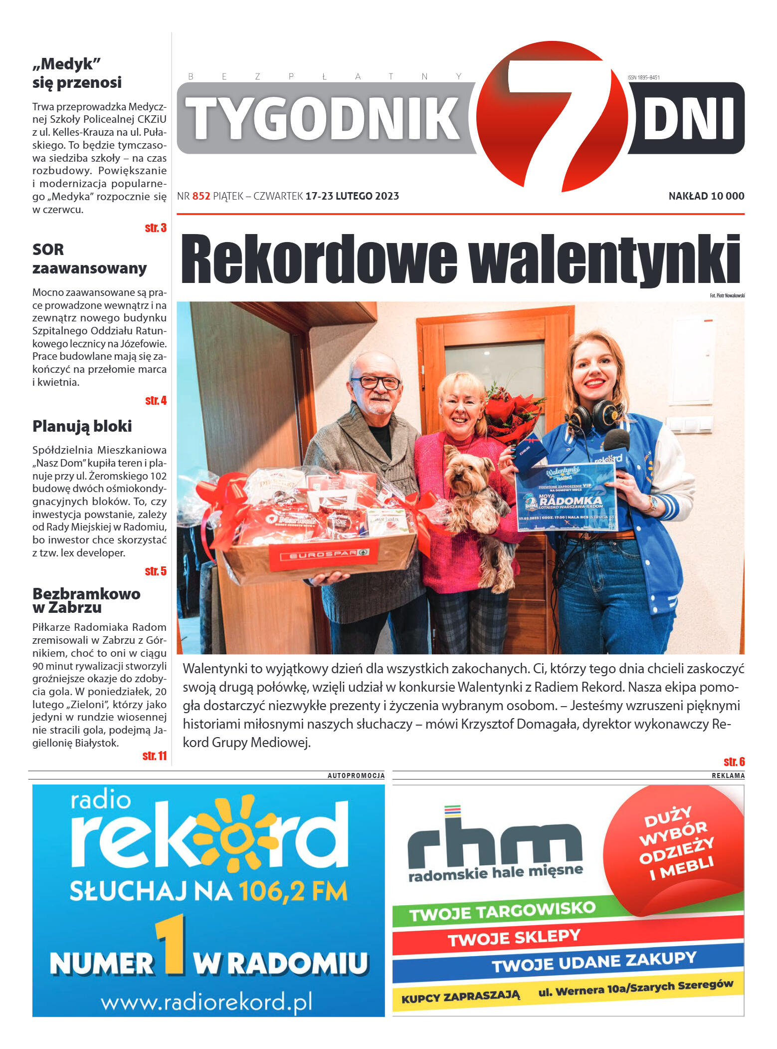 Tygodnik "7 Dni" nr 852 z dn. 17.02.2023 r. - strona 1