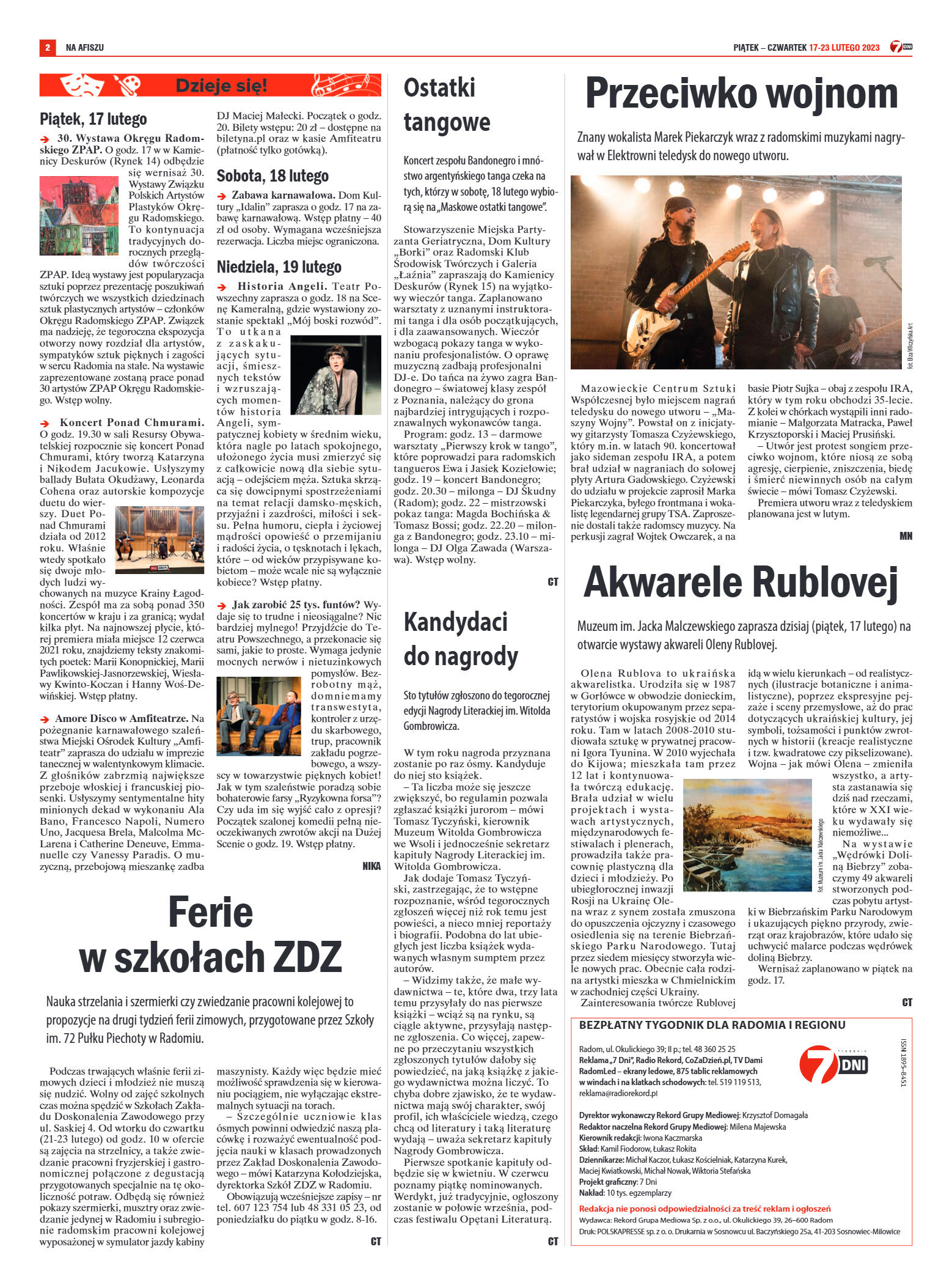 Tygodnik "7 Dni" nr 852 z dn. 17.02.2023 r. - strona 2