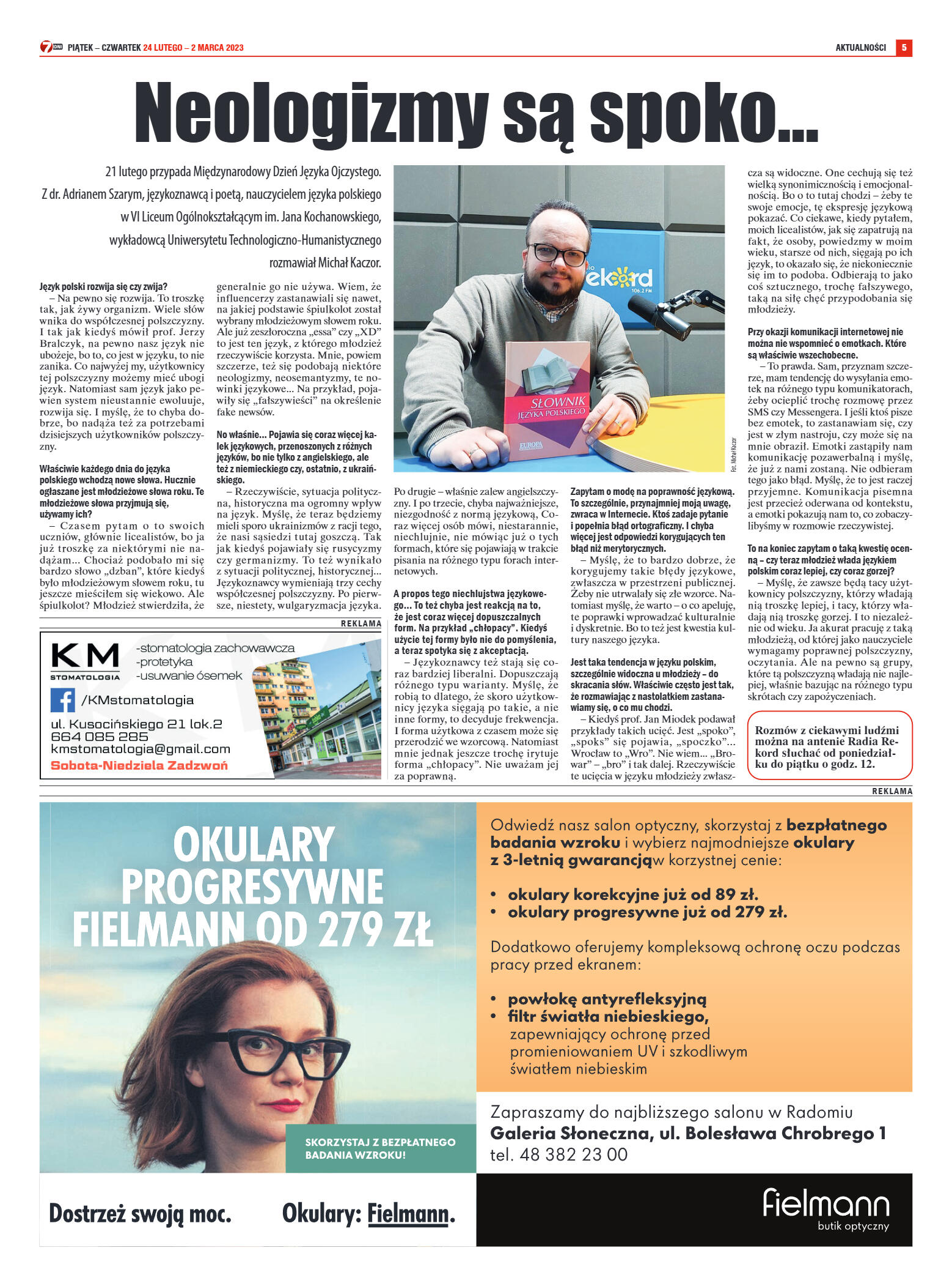 Tygodnik "7 Dni" nr 853 z dn. 24.02.2023 r. - strona 5