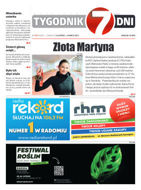 Tygodnik "7 Dni" nr 853 z dn. 24.02.2023 r. - strona 1