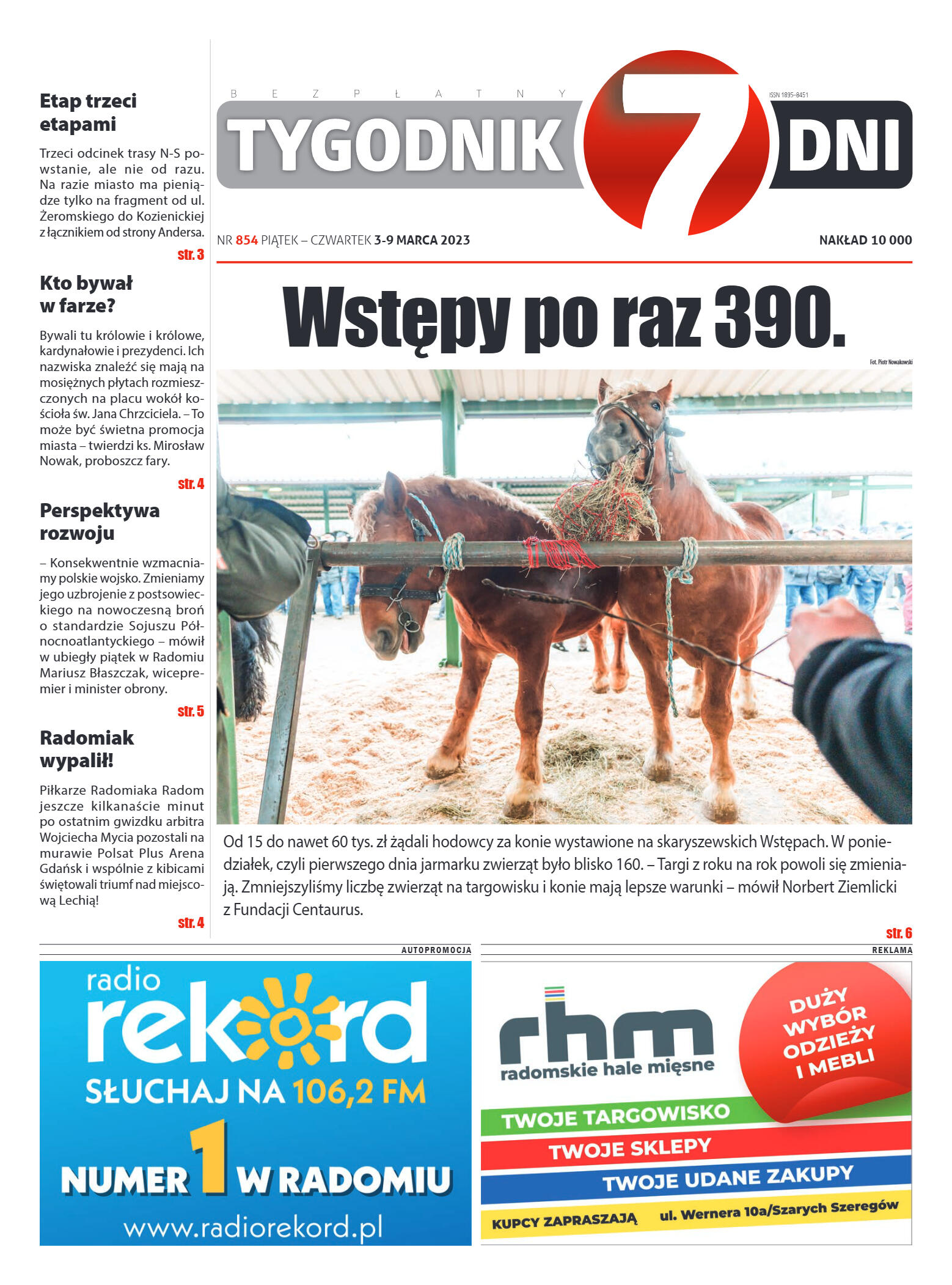 Tygodnik "7 Dni" nr 854 z dn. 03.03.2023 r. - strona 1