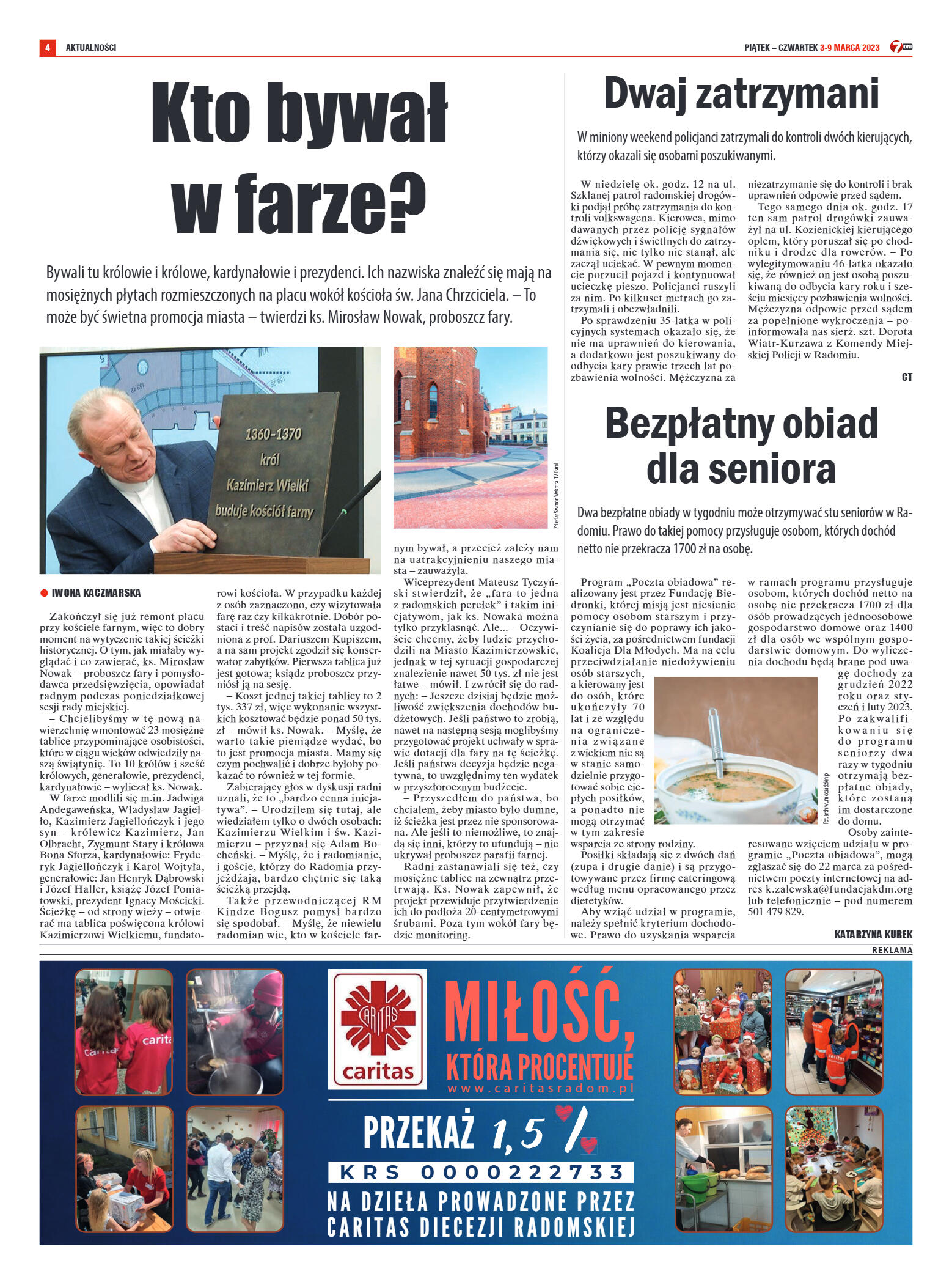 Tygodnik "7 Dni" nr 854 z dn. 03.03.2023 r. - strona 4