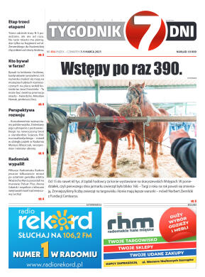 Tygodnik "7 Dni" nr 854 z dn. 03.03.2023 r. - strona 1