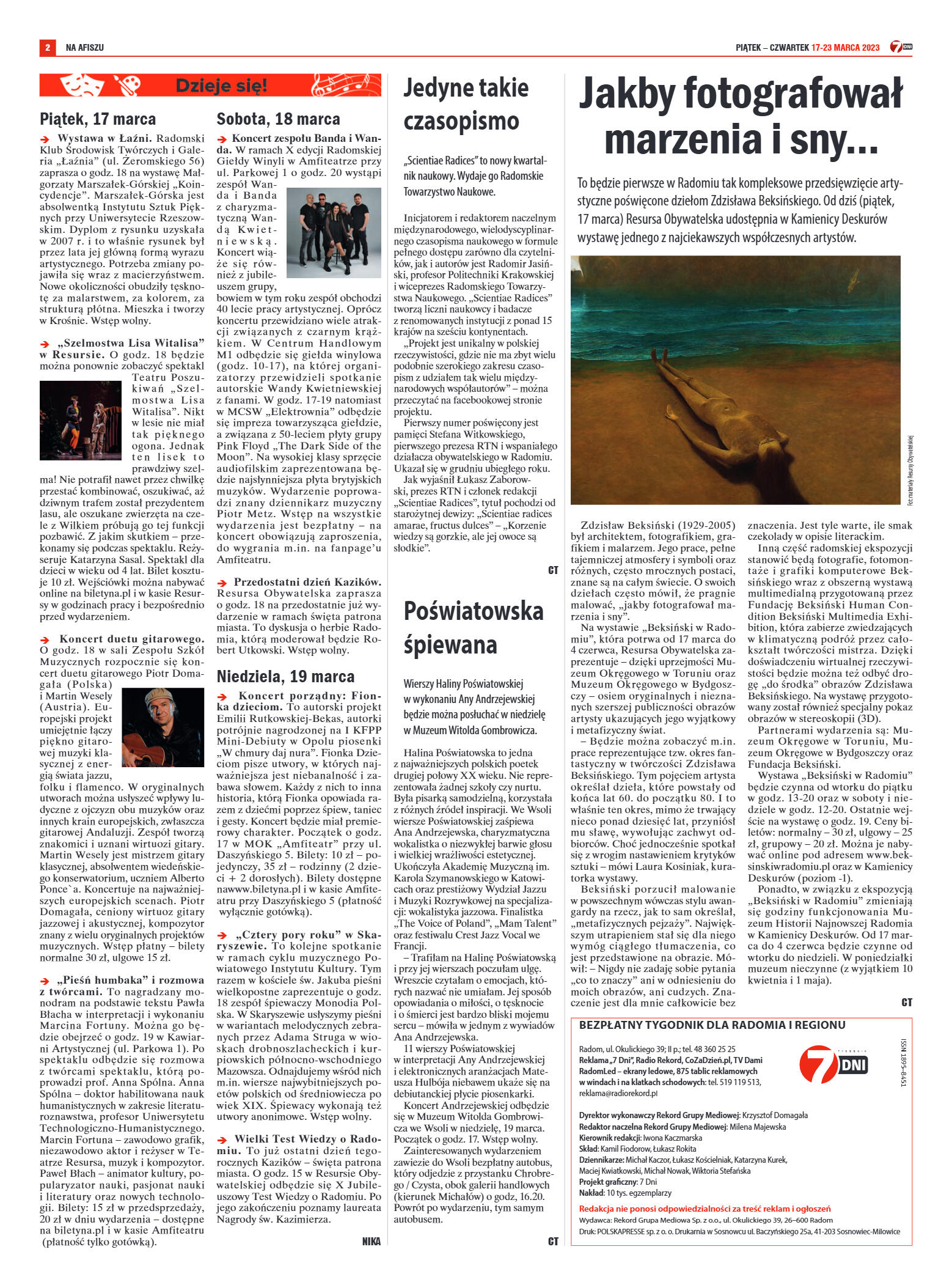 Tygodnik "7 Dni" nr 856 z dn. 17.03.2023 r. - strona 2