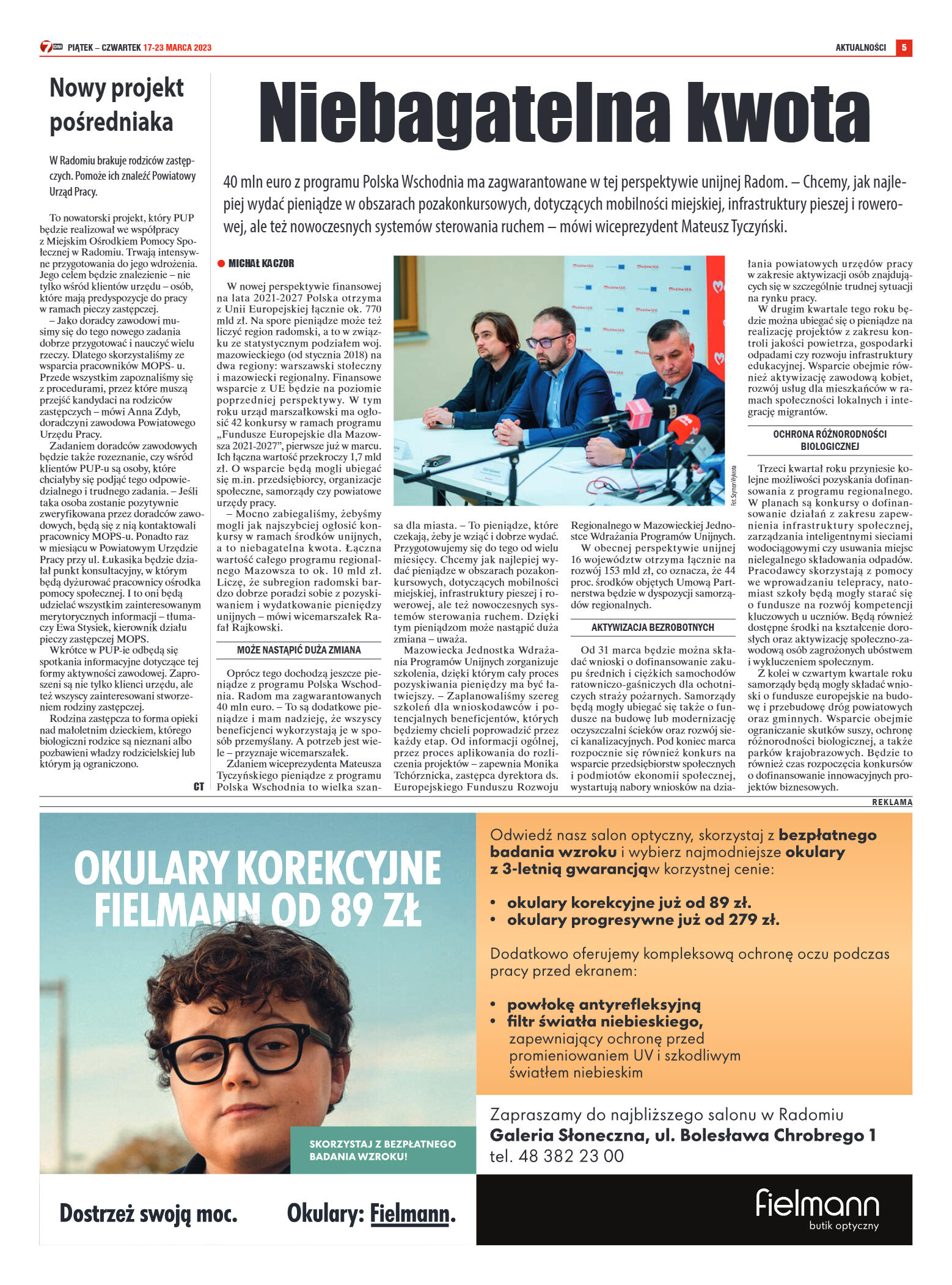 Tygodnik "7 Dni" nr 856 z dn. 17.03.2023 r. - strona 5