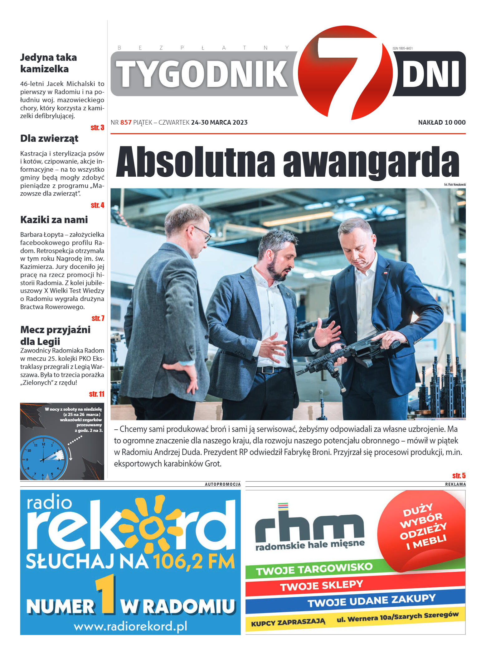 Tygodnik "7 Dni" nr 857 z dn. 24.03.2023 r. - strona 1