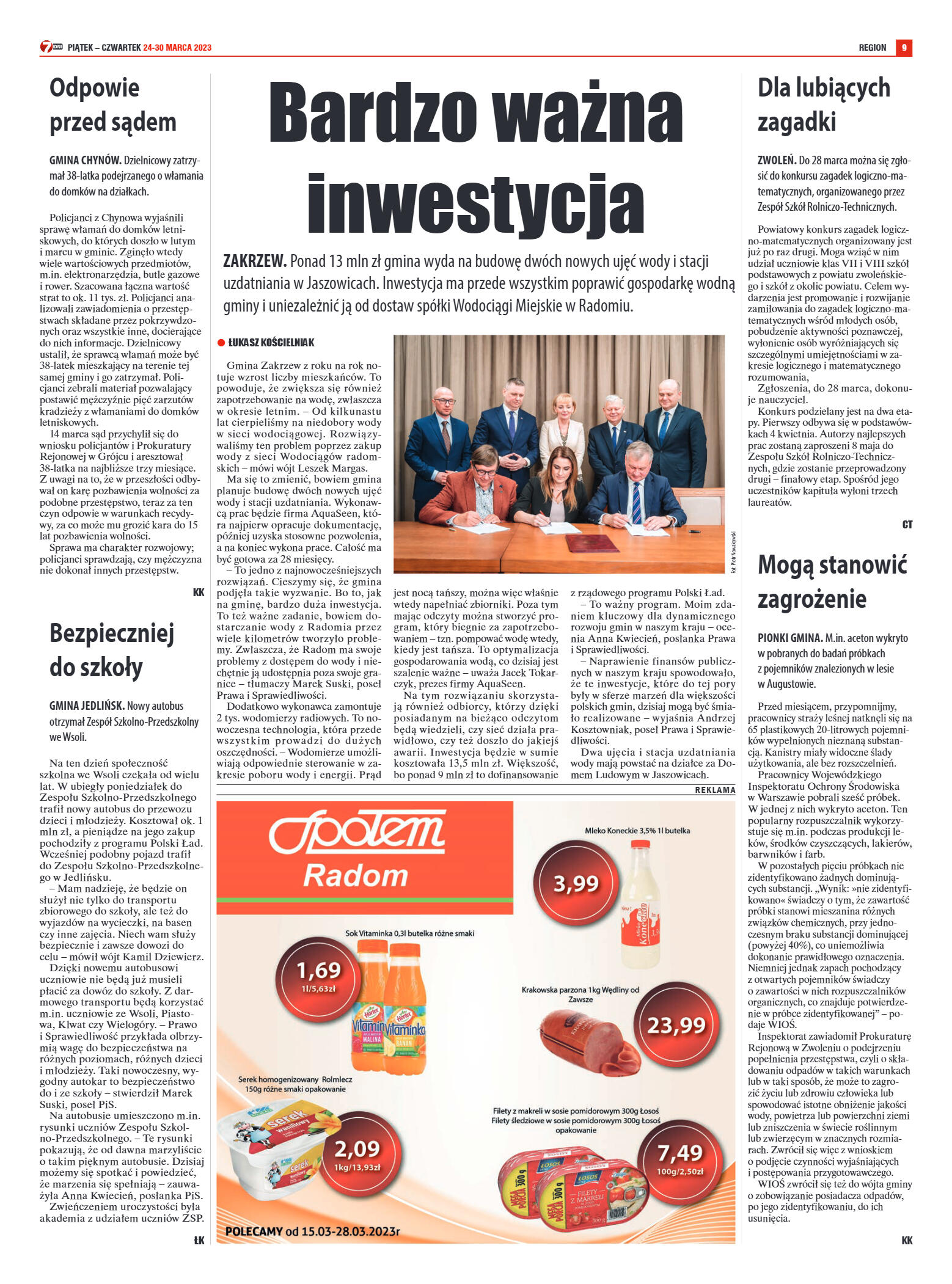 Tygodnik "7 Dni" nr 857 z dn. 24.03.2023 r. - strona 9
