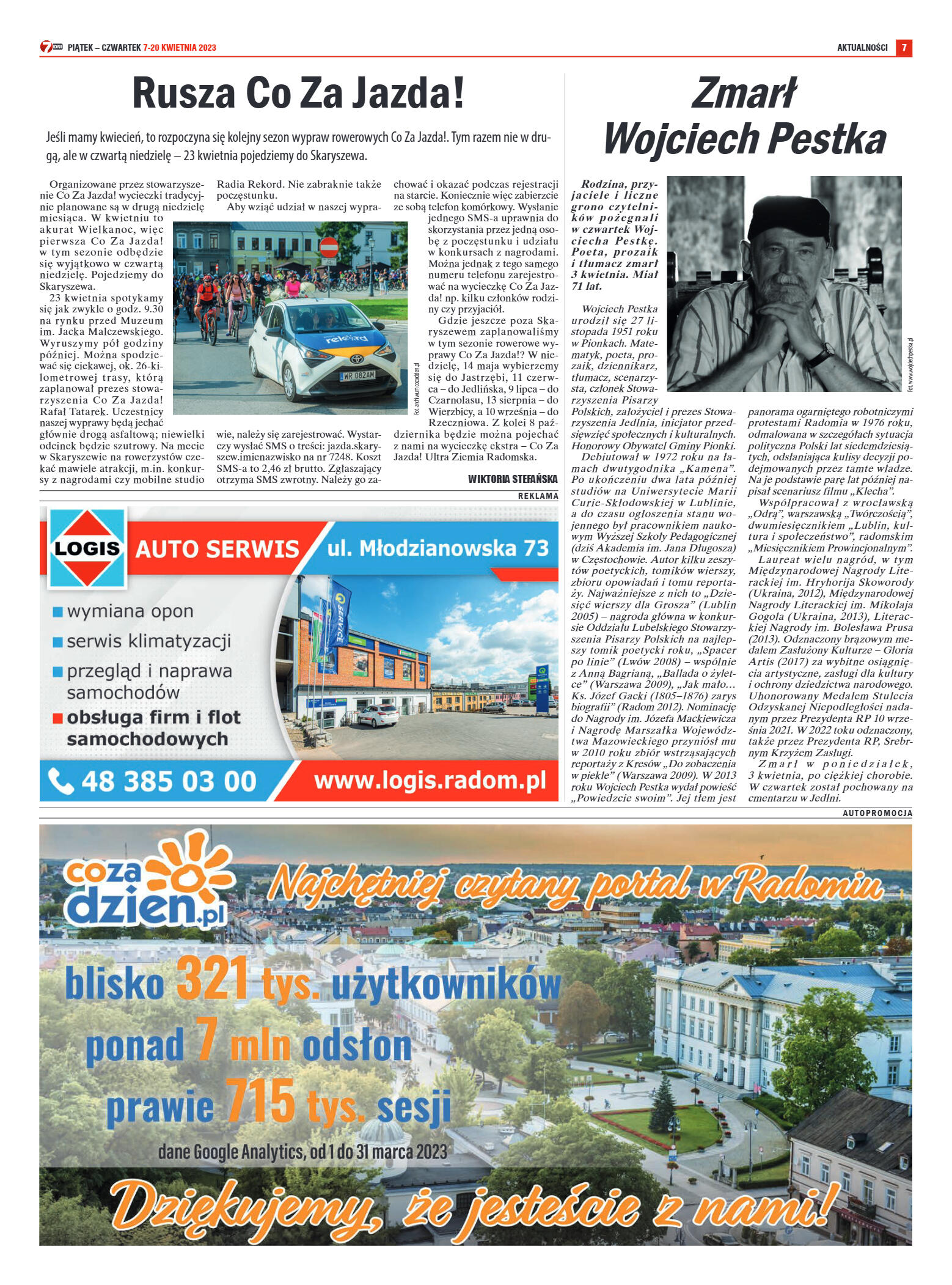 Tygodnik "7 Dni" nr 859 z dn. 7.04.2023 r. - strona 7