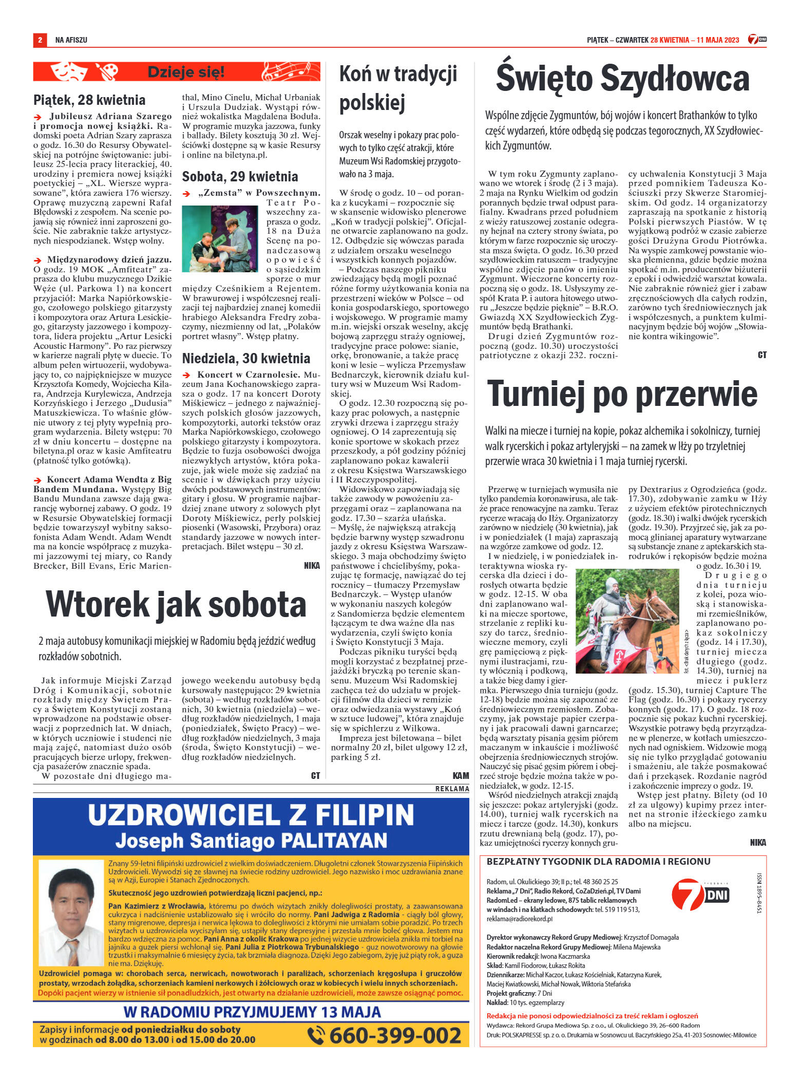 Tygodnik "7 Dni" nr 861 z dn. 28.04.2023 r. - strona 2