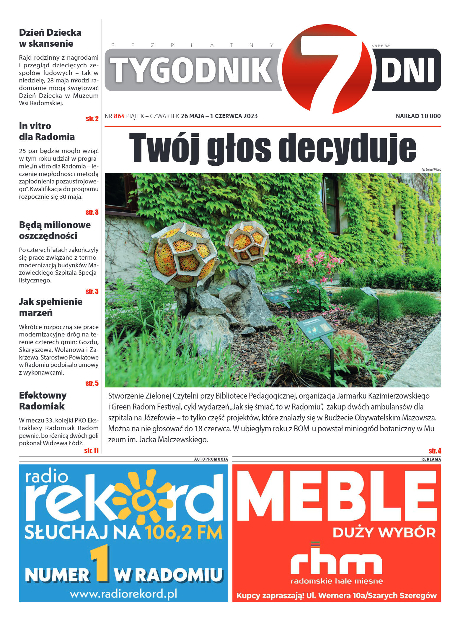 Tygodnik "7 Dni" nr 864 z dn. 26.05.2023 r. - strona 1